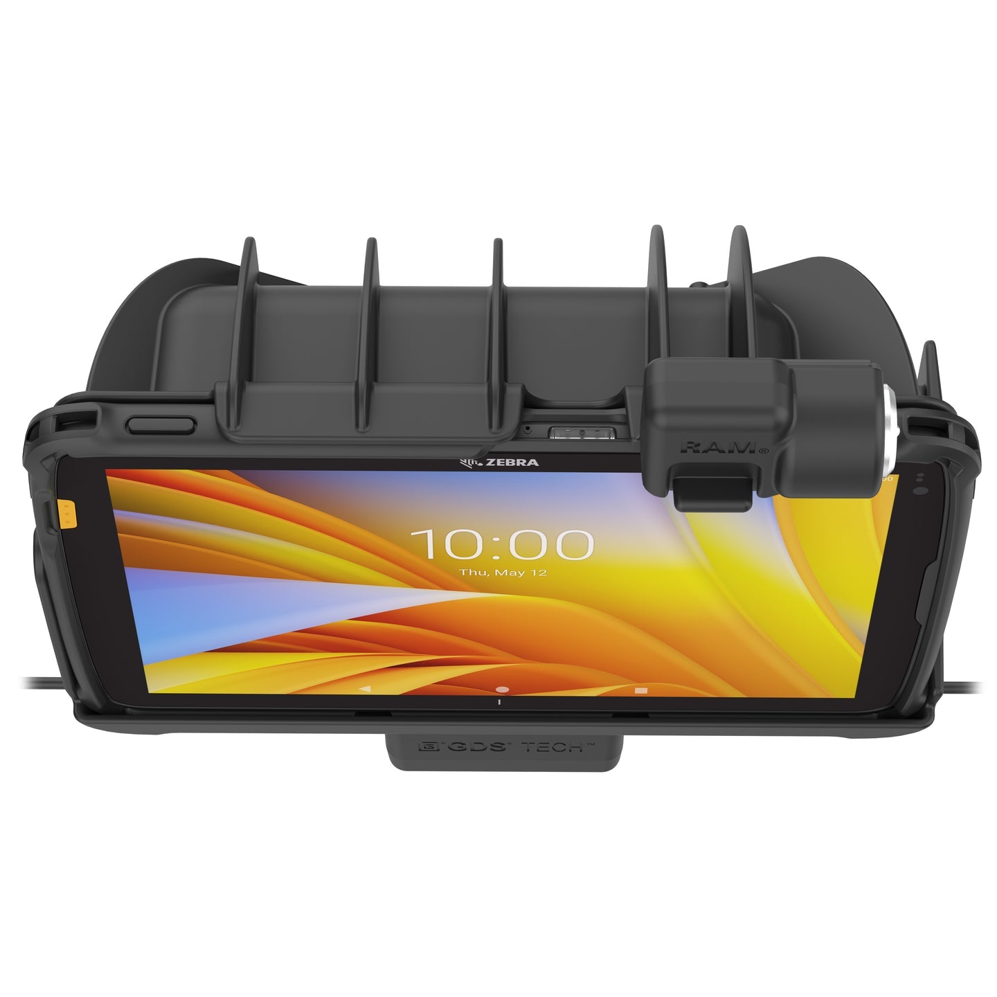 RAM® Tough Dock™ Power + Dual USB Charging Station for Zebra ET4x 10 Tablet - Secure Locking Mount (RAM HOL ZE21PD2KLU) - Ideal for Warehouse, Retail & Industrial Tablet Use