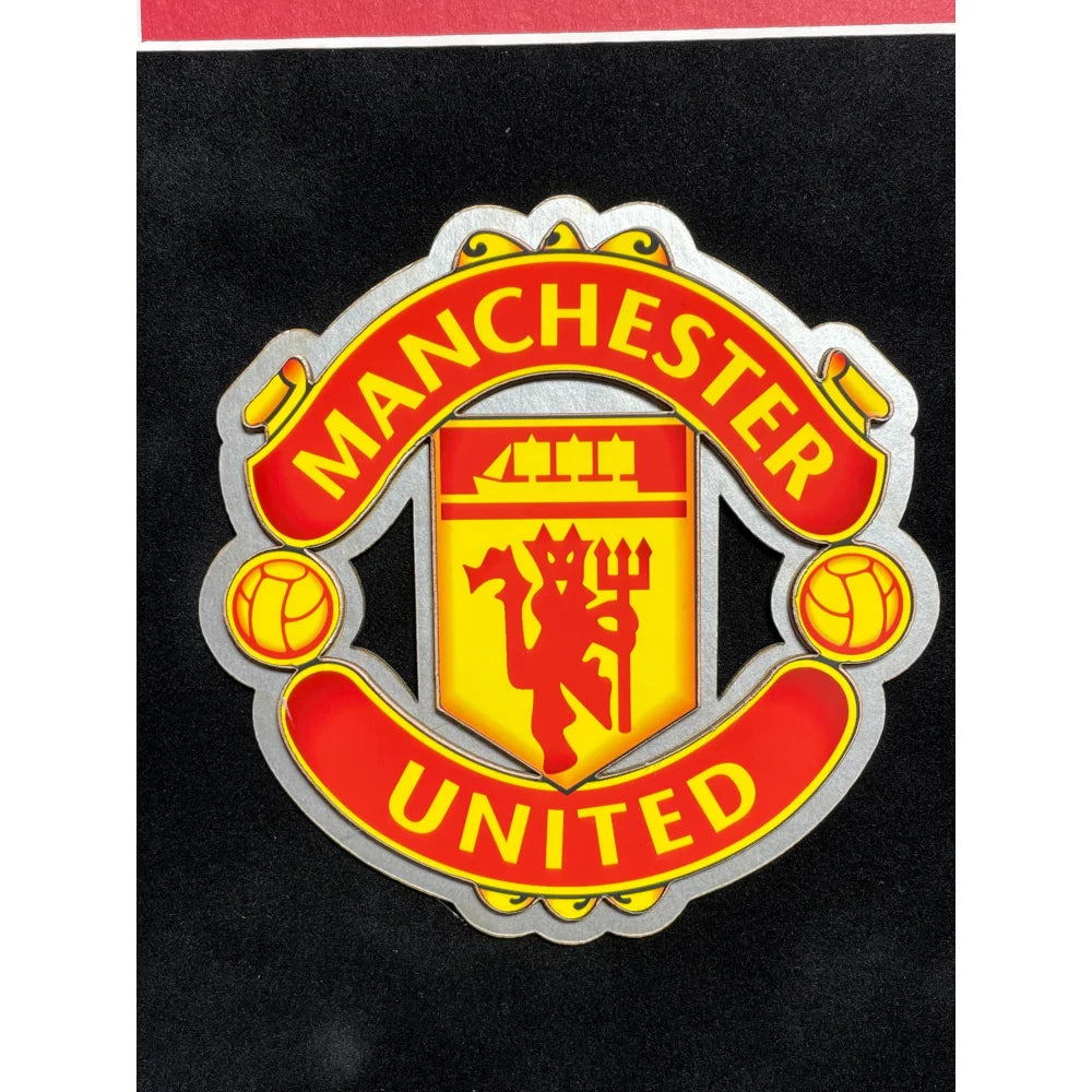 Authentic Cristiano Ronaldo Autographed Manchester United 11x14 Framed Photo with Beckett COA - Perfect for Soccer Fans, Man U Collectors & Sports Memorabilia Displays