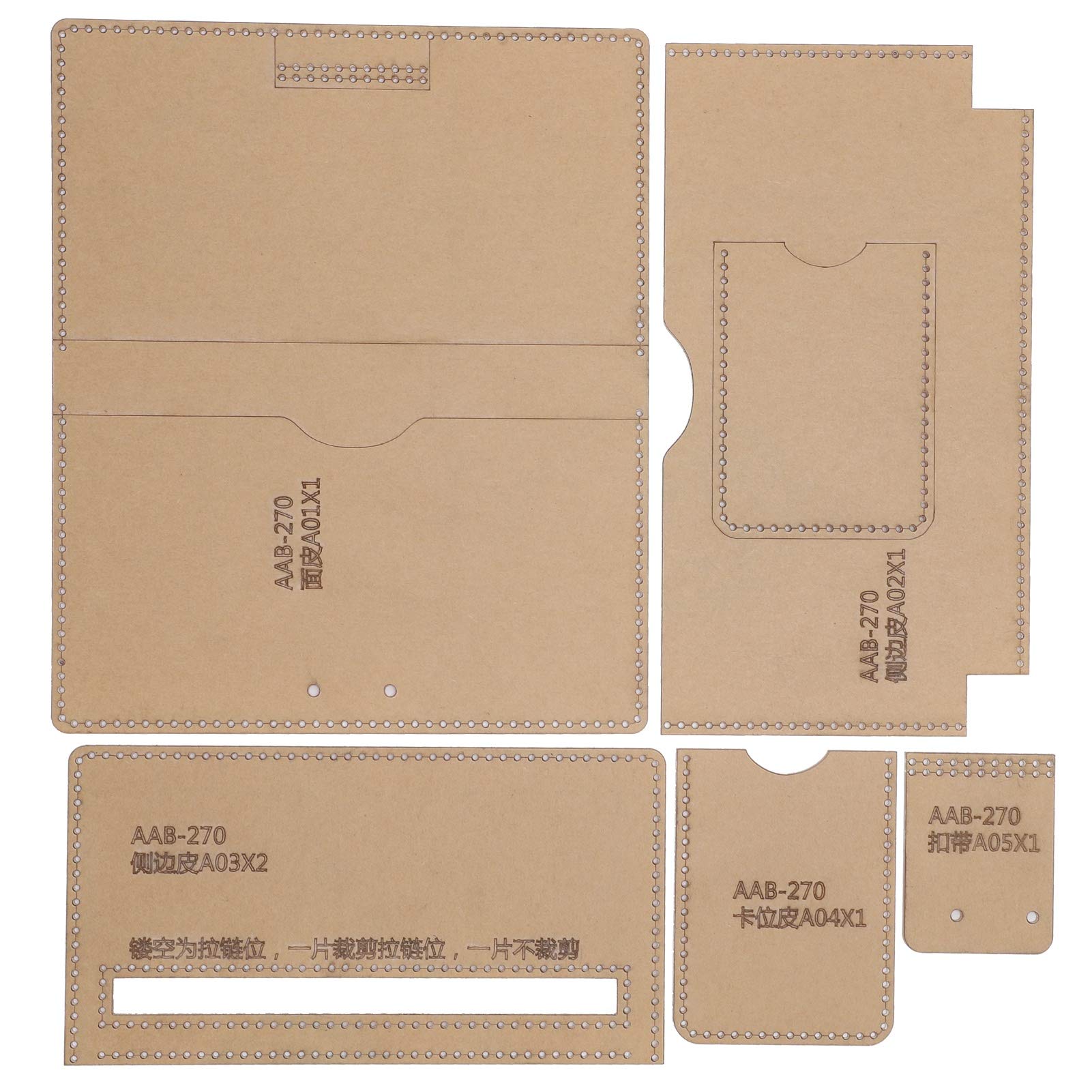 5Pcs Clear Acrylic Handbag Template Set - DIY Phone Wallet Leather Stencil Patterns for Handcrafting | Perfect for Leather Crafting, Bag Making & DIY Projects