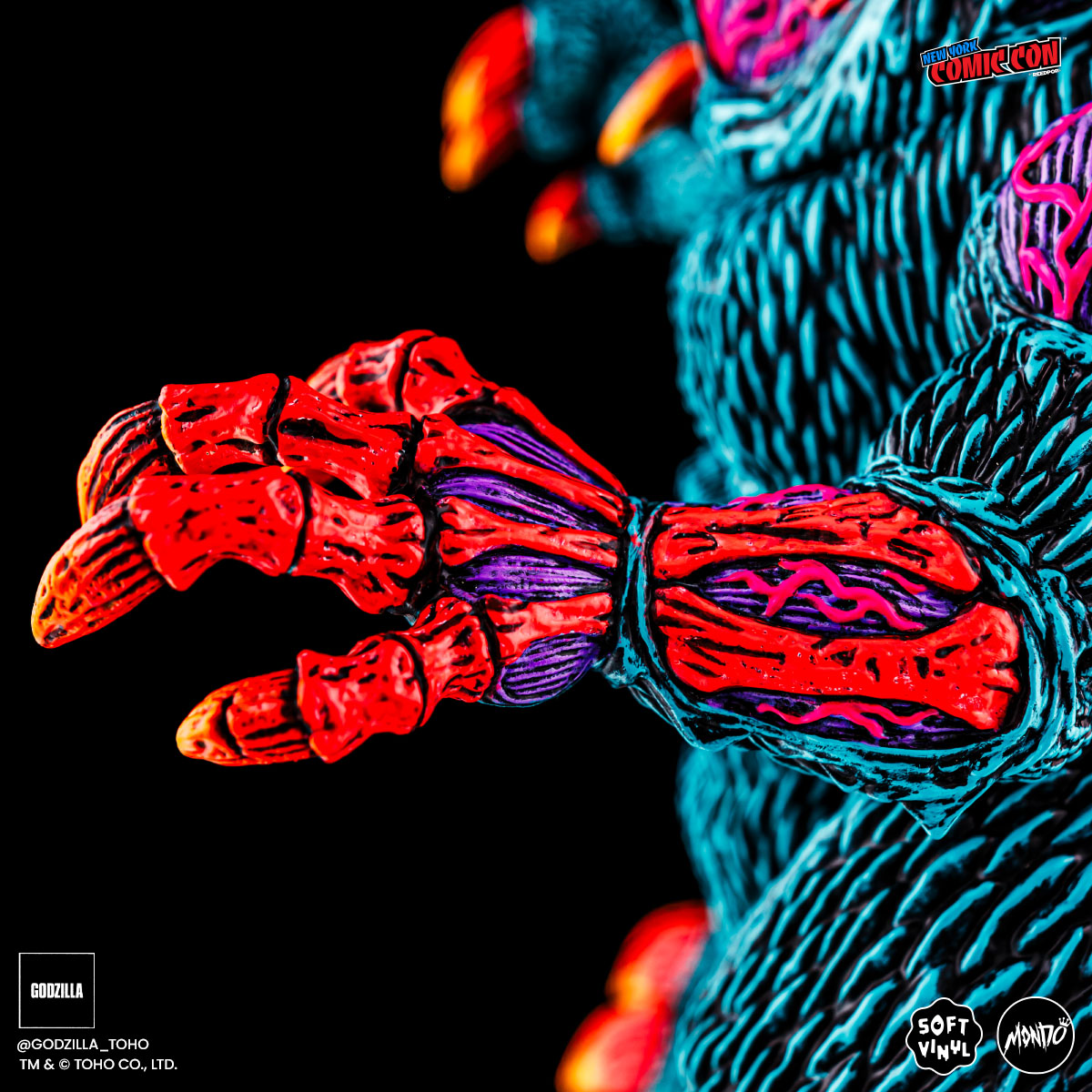 Godzilla Designer Vinyl Figure by James Groman - Psychedelic Variant Collectible Toy | Perfect for Anime Fans, Pop Culture Collectors & Home Office Decor