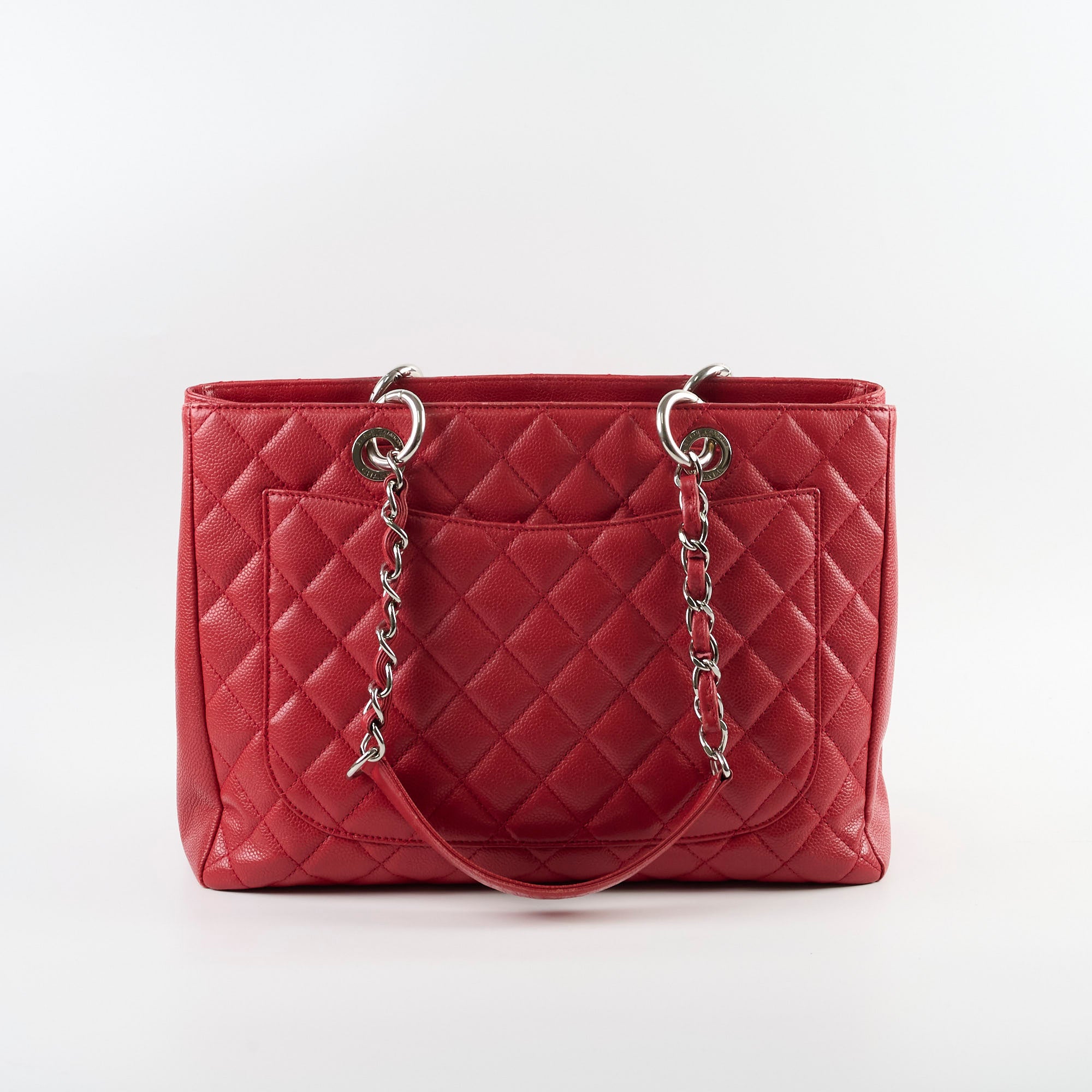 Chanel Caviar Leather Grand Shopping Tote GST Handbag - Red Luxury Designer Tote Bag for Women | Perfect for Work, Travel & Everyday Use
