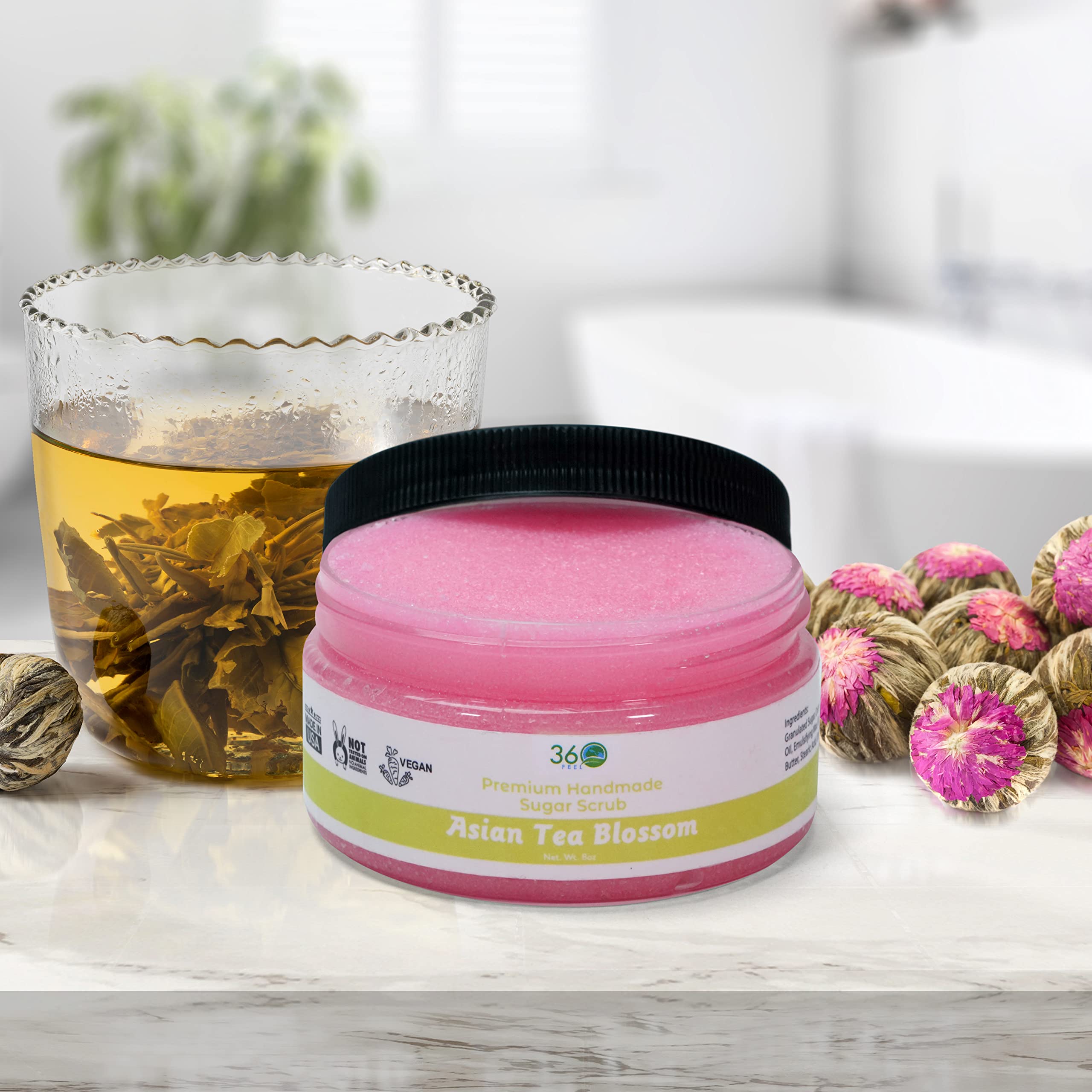 Wild Passion Sugar Body Scrub for Acne Scars & Stretch Marks - Exfoliating Foot & Body Scrub for Women - 8 fl oz - Perfect for Spa Day & At-Home Skincare Routine