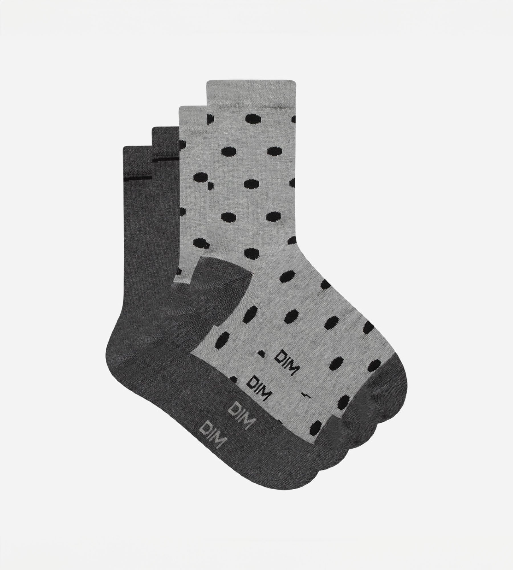 Women's Cotton Socks with Large Polka Dots - Pack of 2 Pairs (Size D) - Comfortable Casual & Work Socks for Everyday Wear, Office, and Home