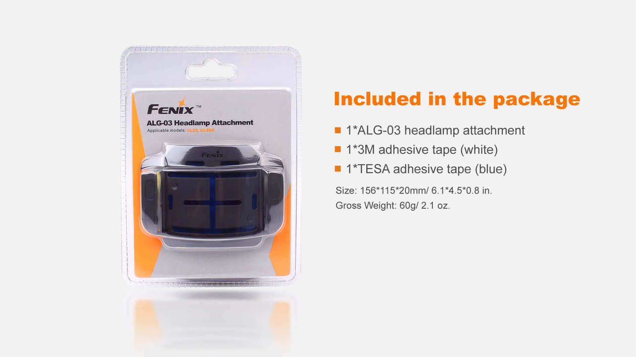 Fenix ALG-03 V2.0 Headlamp Helmet Mount - Perfect for Camping, Hiking & Night Cycling Accessories