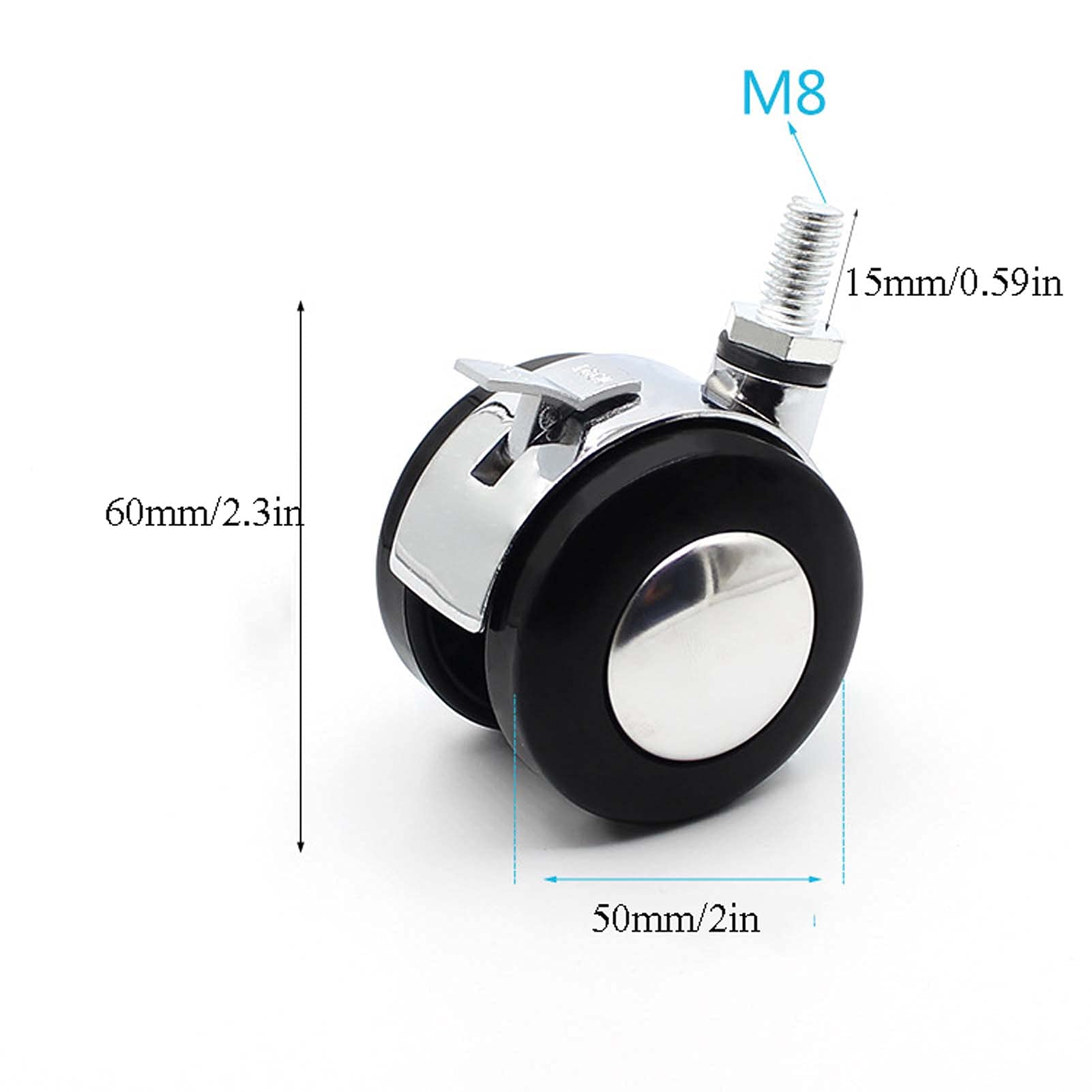 Best Office Chair Wheels for Carpet - Heavy Duty Replacement Casters for Desk & Gaming Chairs - Noise Reducing Rollerblade Style Casters - Perfect for Home Office, Conference Rooms & Workspaces
