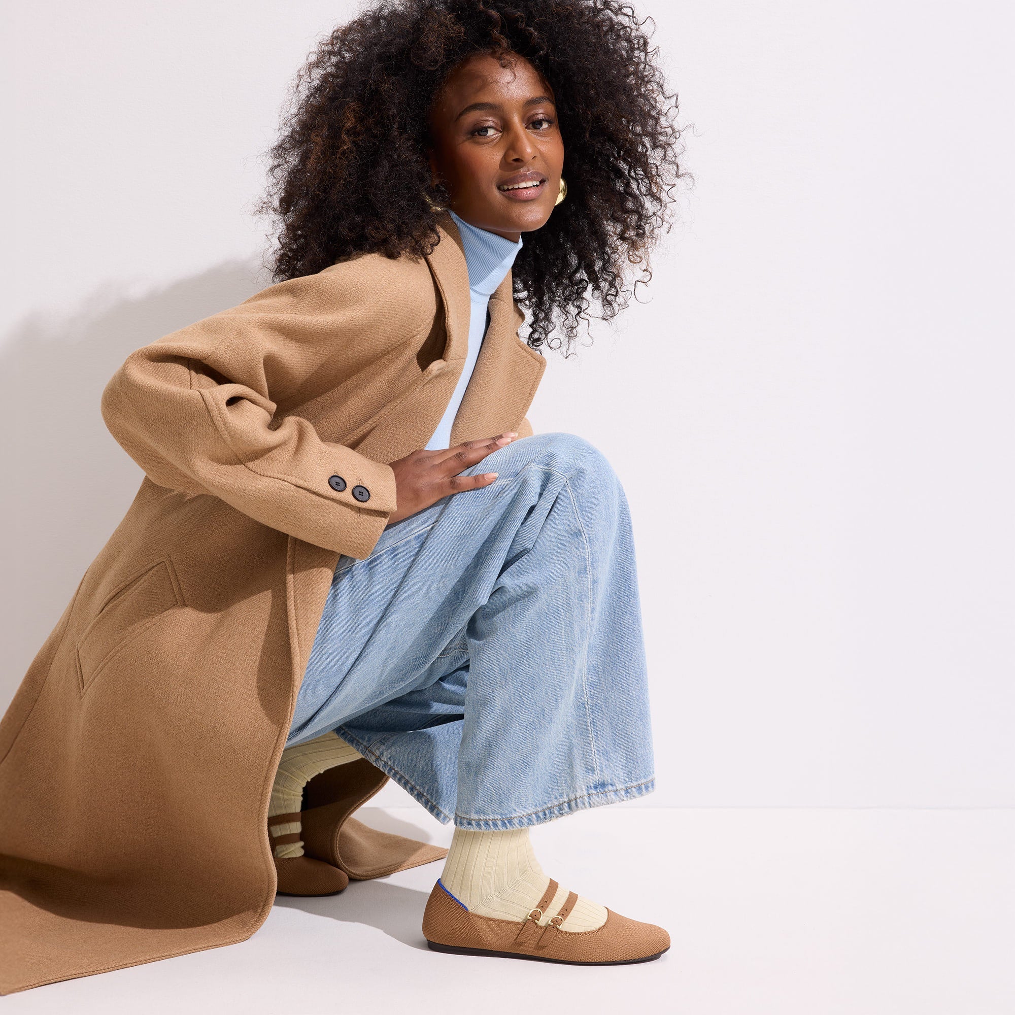 Stylish Double Buckle Mary Jane Shoes in Java Chip - Comfortable & Fashionable Women's Flats for Work, Casual Wear & Special Occasions