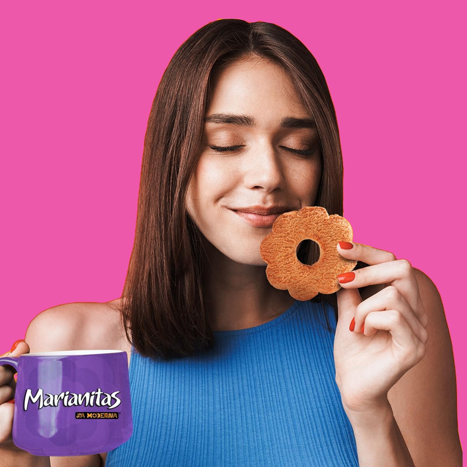 LA MODERNA Marianitas Vainilla Vanilla Cookies - Sweet & Delicious Mexican Snacks (6.53 oz, Pack of 20) - Perfect for Parties, School Lunches & Coffee Breaks