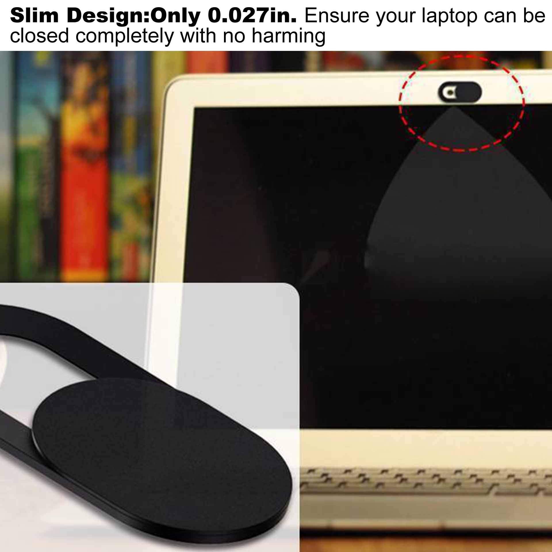3 Pack Ultra Slim Webcam Cover for Laptop, PC & Mac - Privacy Protection for Work & Travel