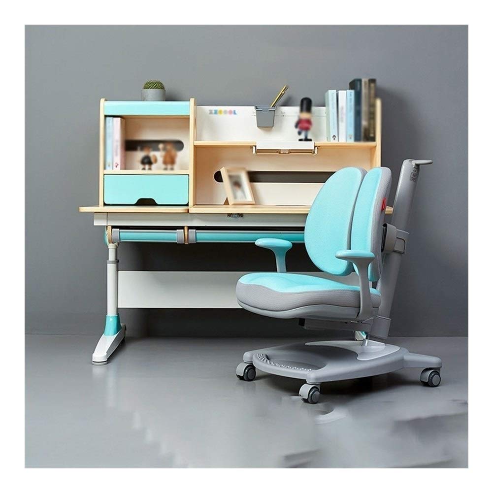 Adjustable Kids Desk and Chair Set - Multifunctional Study Workstation for Children & Teens, Ergonomic Height-Adjustable School Desk for Writing, Reading, Drawing - Perfect for Homeschooling & Online Learning