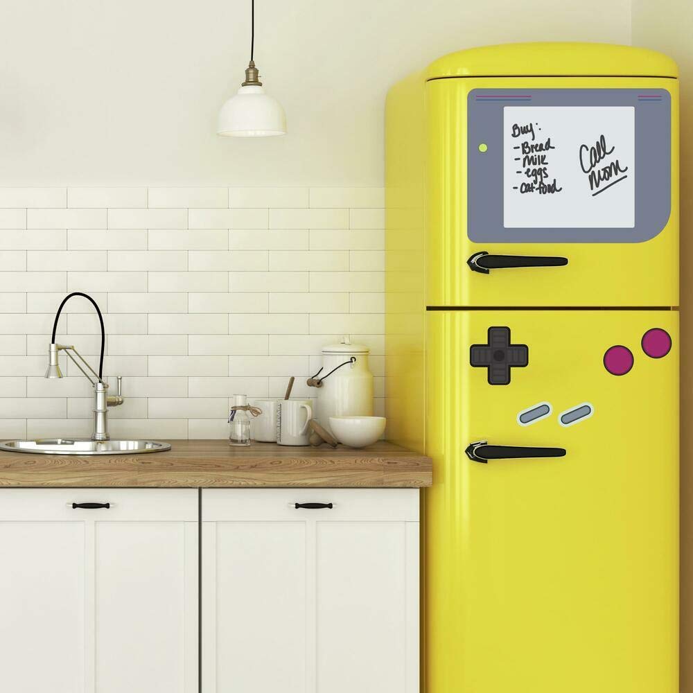 Nintendo Gameboy Peel and Stick Wall Decals - RoomMates RMK3689GM Dry Erase Wall Stickers (Black, Red, Gray) 18.25