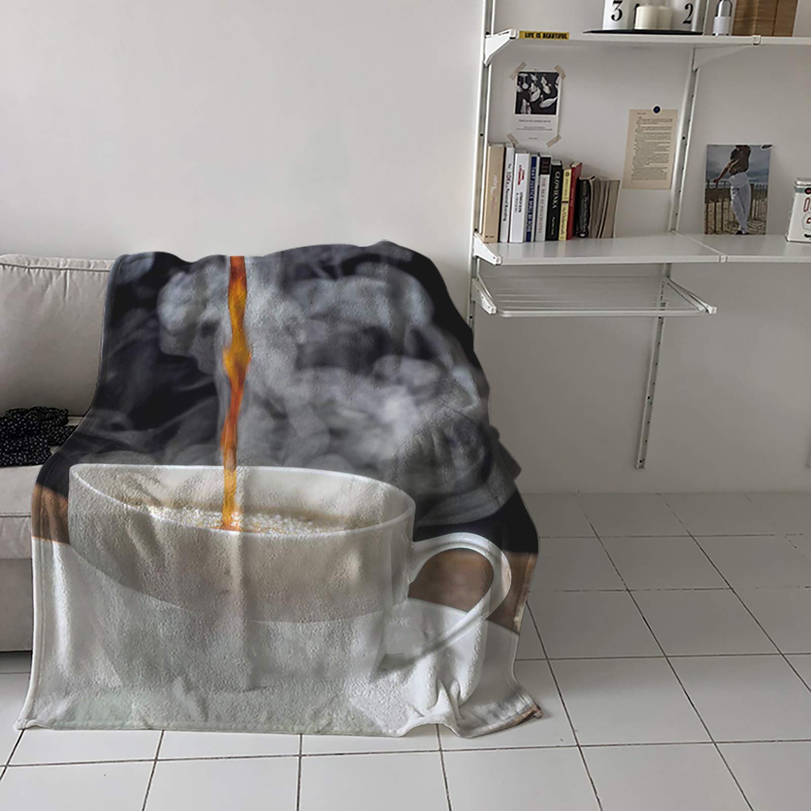 Ultra Soft Flannel Fleece Throw Blanket - Lightweight Cozy Microfiber Blanket for Couch, Sofa or Bed - Perfect for Reading, Lounging and Cold Winter Nights
