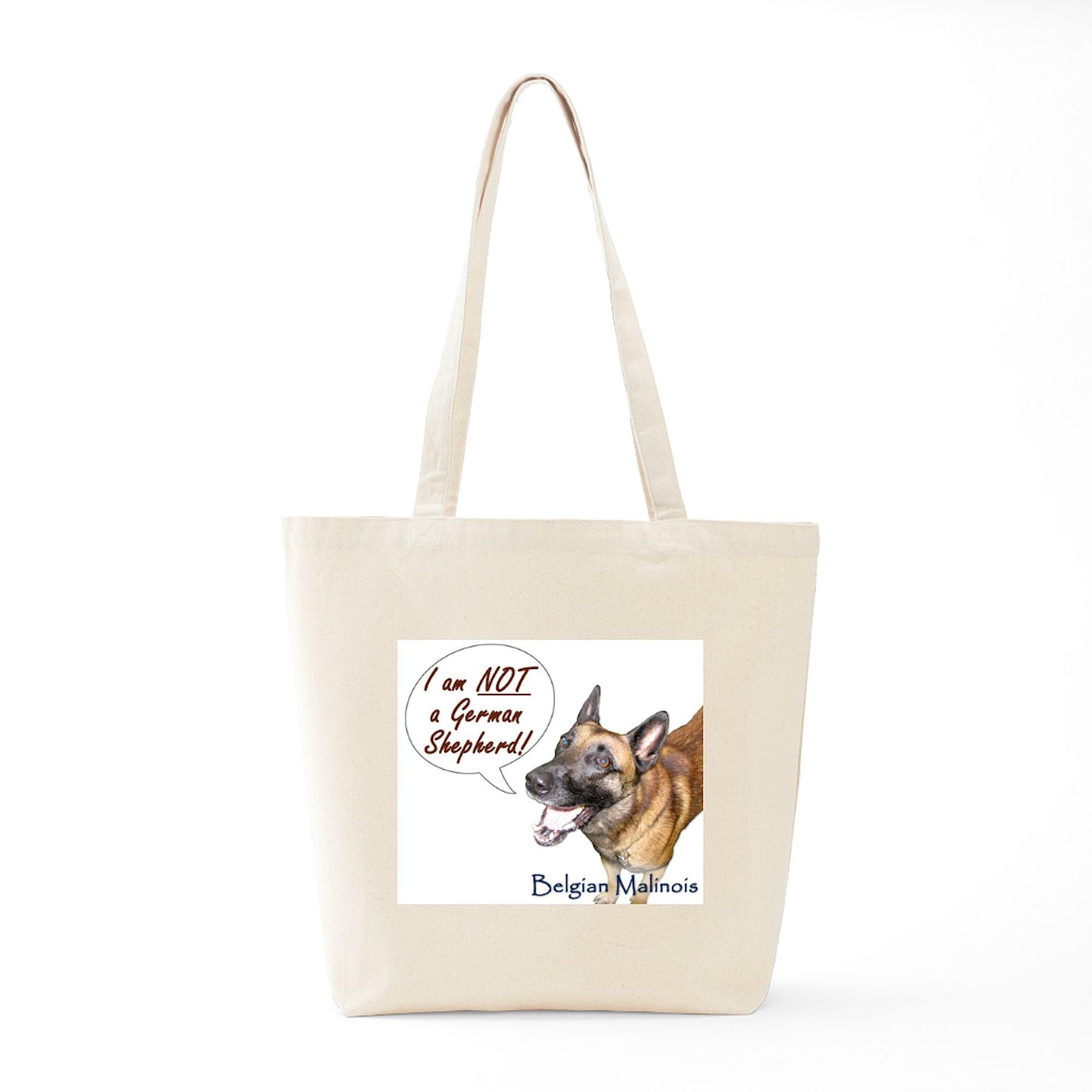 I'm Not A German Shepherd! Natural Canvas Tote Bag - Eco-Friendly Reusable Shopping Bag for Groceries, Beach & Daily Use