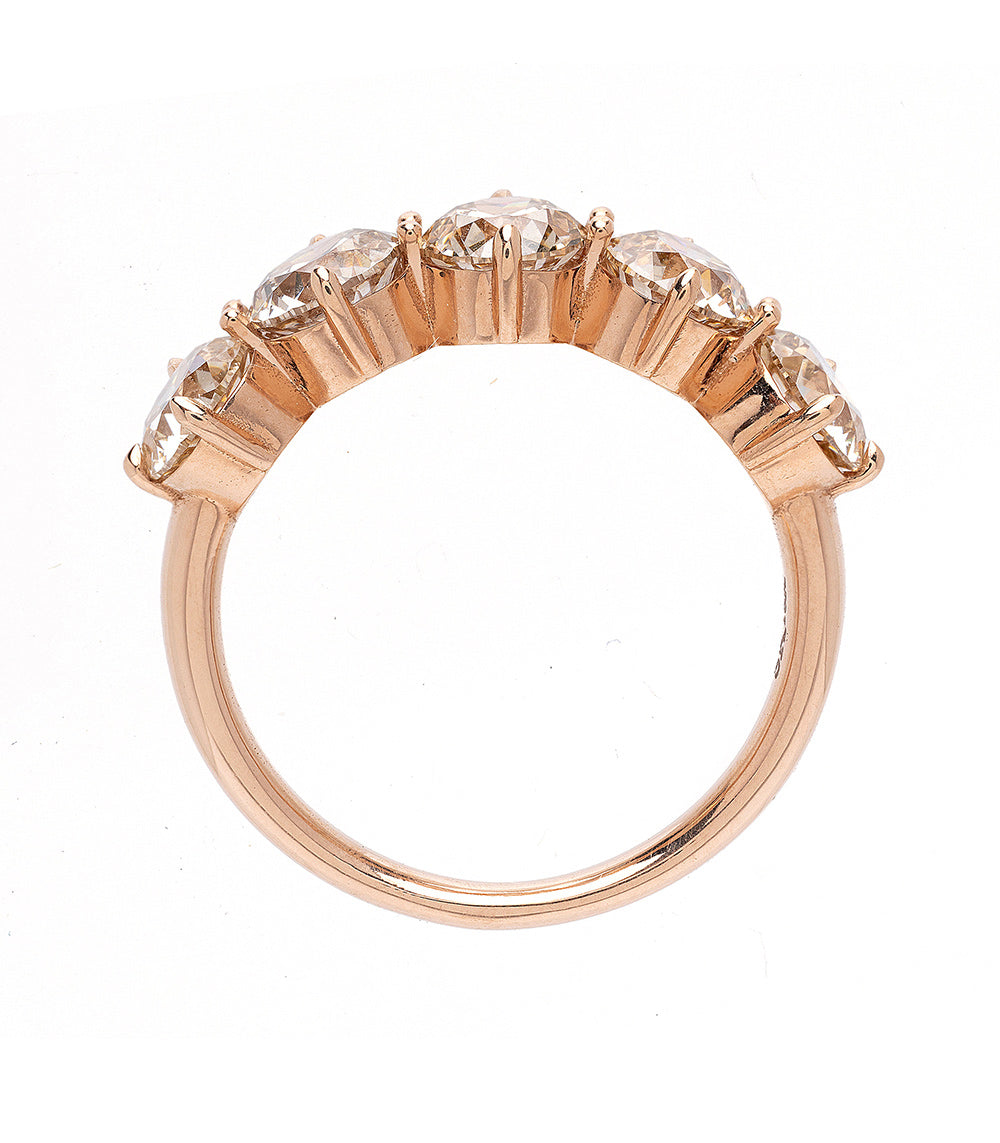 Claudette 5 Stone Diamond Ring for Women - Elegant Wedding, Engagement & Anniversary Jewelry Gift - Perfect for Bridal, Party & Special Occasions