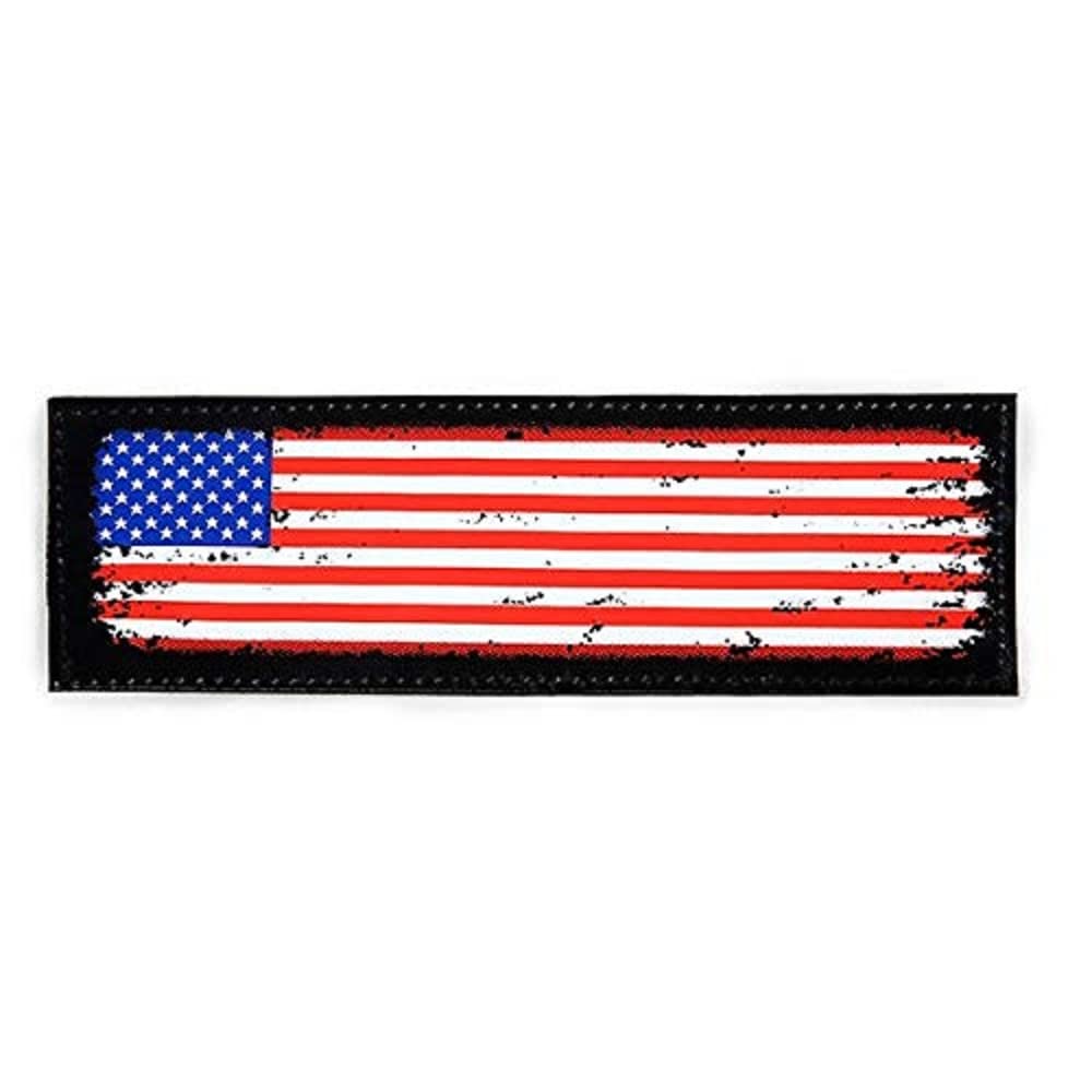 USA National Flag Patches - Large Size (1 Pair) - Hook & Loop Backing for Military, Tactical Gear & Backpacks - Patriotic Accessories for Veterans & Outdoor Enthusiasts