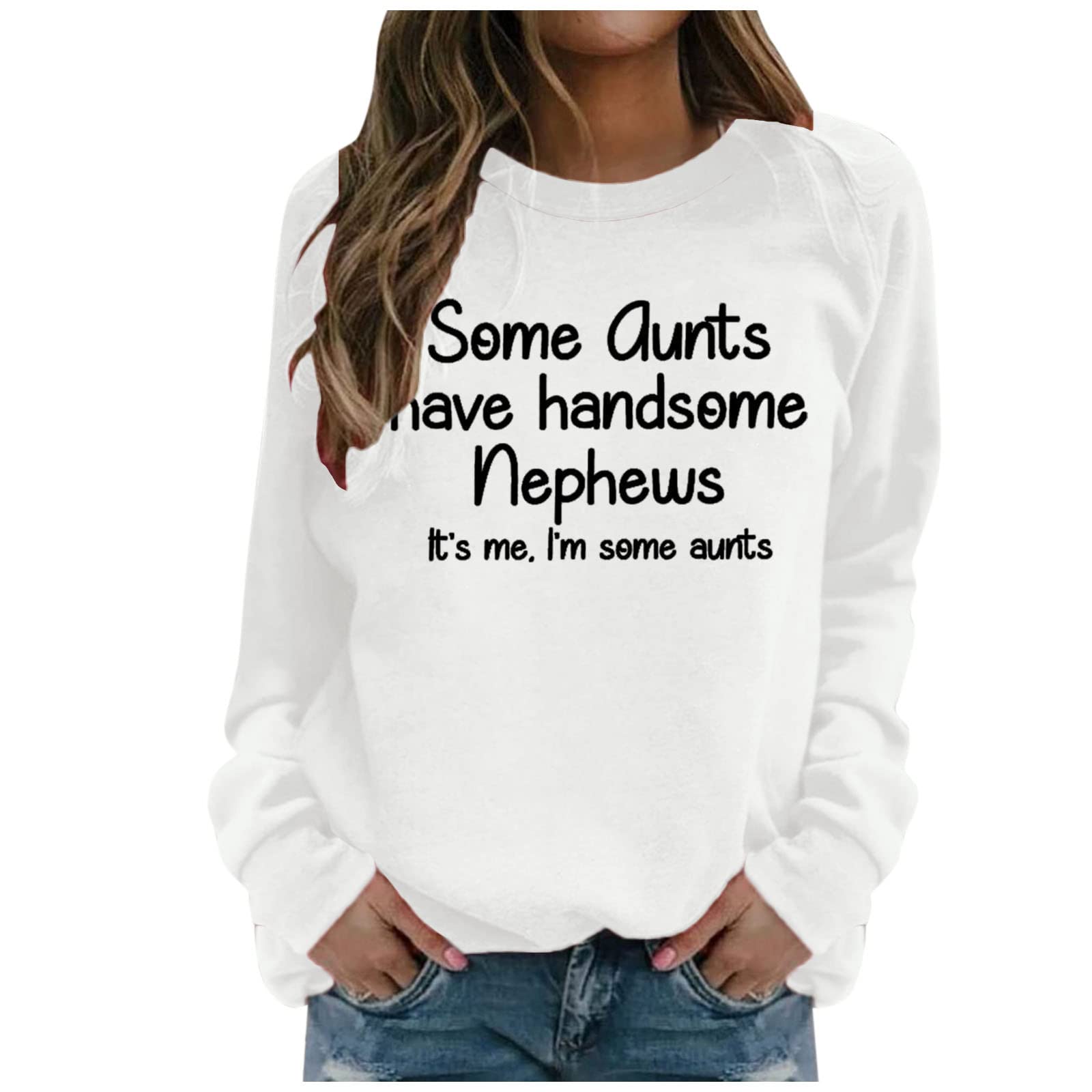 Women's Fashion Hooded Tunic Sweatshirt - Long Sleeve Print Pullover Blouse for Winter | Casual Warm O-Neck Top for Work, Travel & Daily Wear