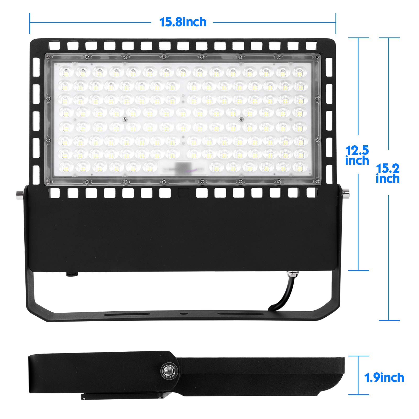 300W LED Stadium Lights - Super Bright 45000lm (2000W Equivalent) for Outdoor Arenas, Backyards & Parking Lots - ETL Certified IP66 Waterproof Flood Light (100-277V Input) - Perfect for Sports Fields, Commercial Lighting & Security Applications