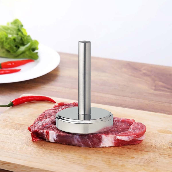 Premium Stainless Steel Meat Tenderizer - Heavy Duty Meat Pounder for Steak, Chicken & Beef - Perfect for Grilling, BBQ & Home Cooking - Fante's Professional Kitchen Tool