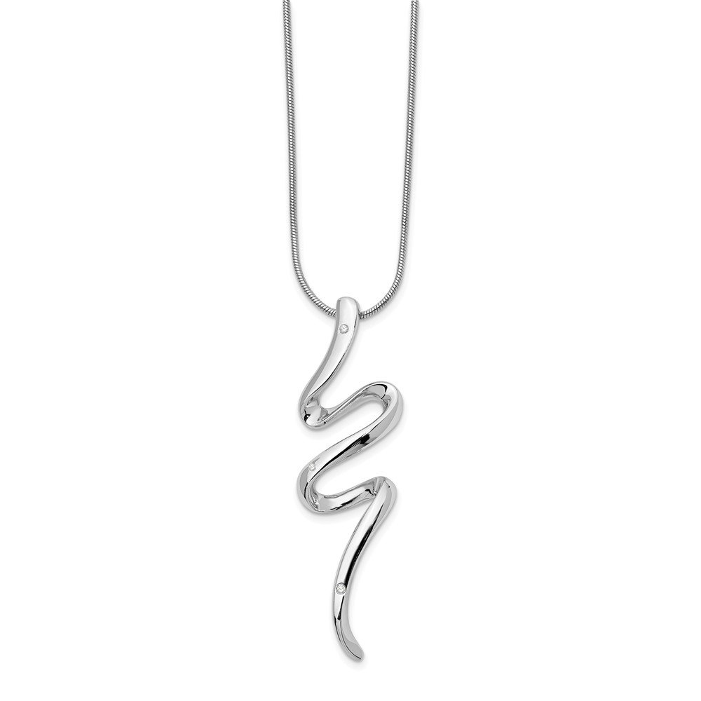 925 Sterling Silver Diamond Pendant Necklace - 0.025ct Genuine Diamond Charm with Lobster Clasp | Elegant Jewelry Gift for Women, Perfect for Weddings, Anniversaries & Special Occasions
