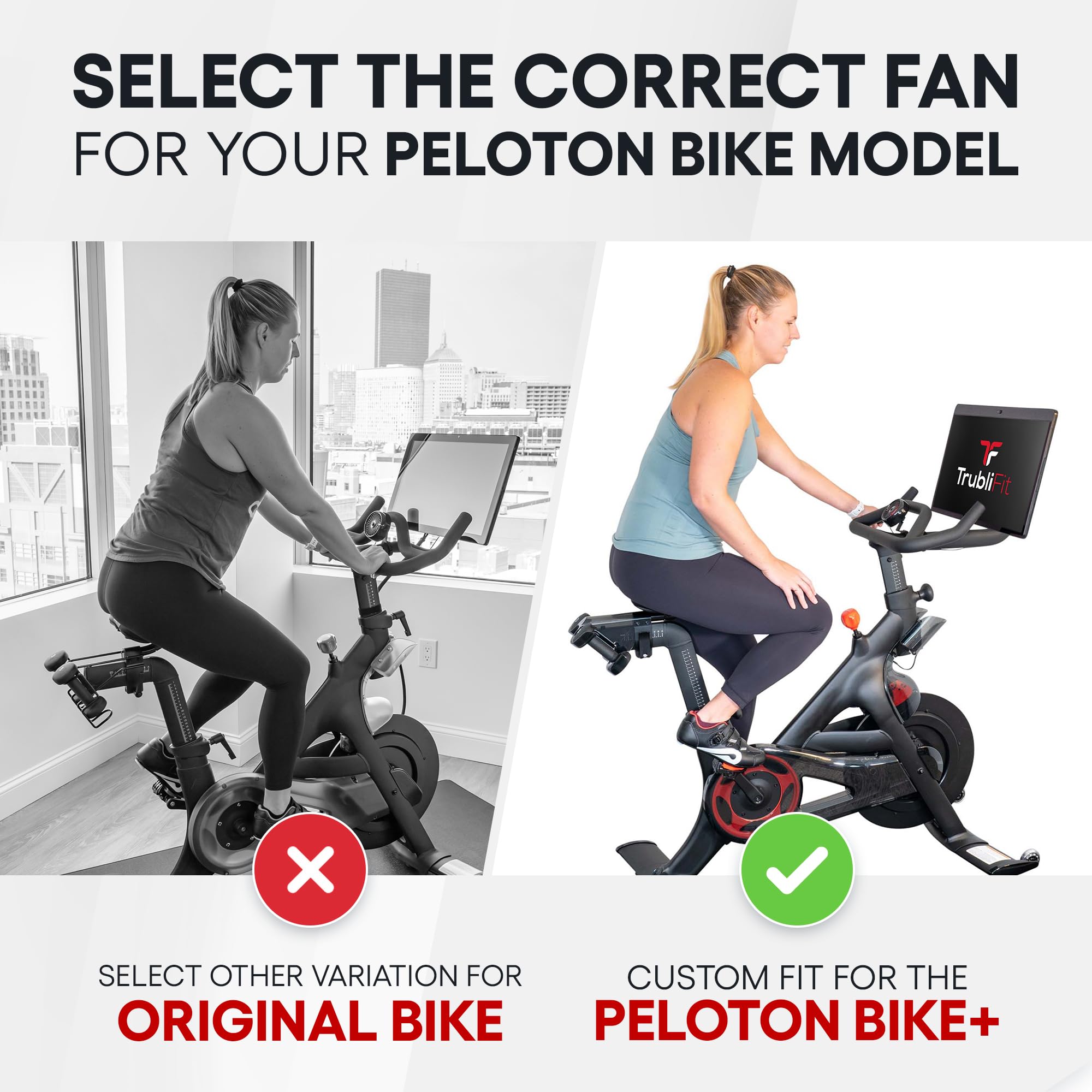 Peloton Bike & Treadmill Fan - Compatible with Original, Bike+, and Tread - No Batteries Needed | Perfect for Home Workouts & Indoor Cycling