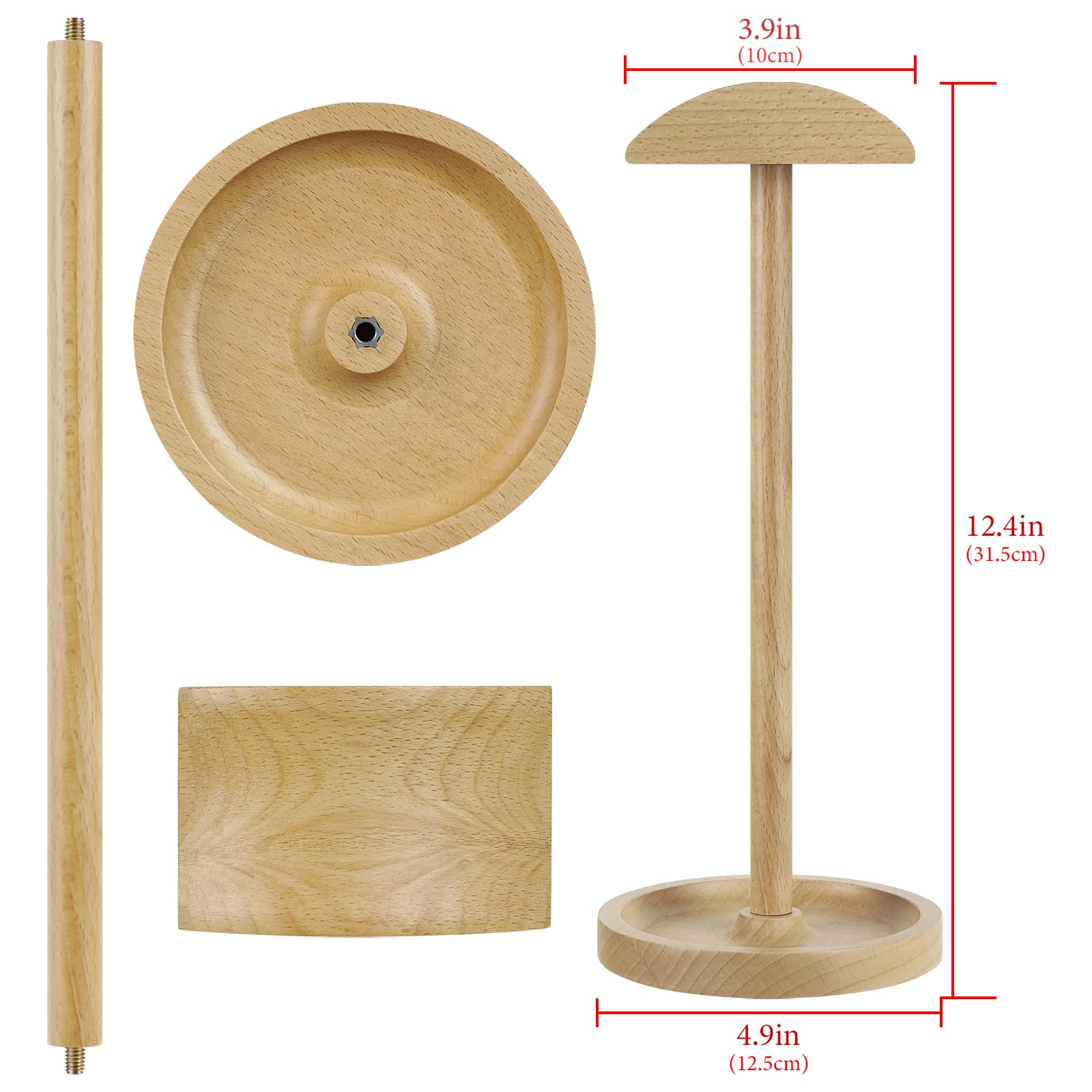 Geekria Premium Wooden Headphone Stand - Heavy Base Headset Holder for Bose QC45, Sony WH-1000XM5 - Gaming & Studio Desk Organizer for Over-Ear Headphones (Natural Wood) - Perfect for Home Office, Gaming Setup & Audio Workstation