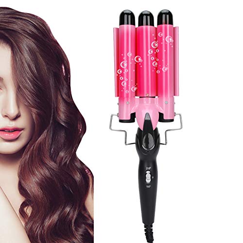Professional Hair Curling Iron Wand - 3-in-1 Hair Waver, Crimper & Curler for Perfect Beach Waves, Loose Curls & Textured Styles - Ideal for Dates, Parties, Weddings & Everyday Styling