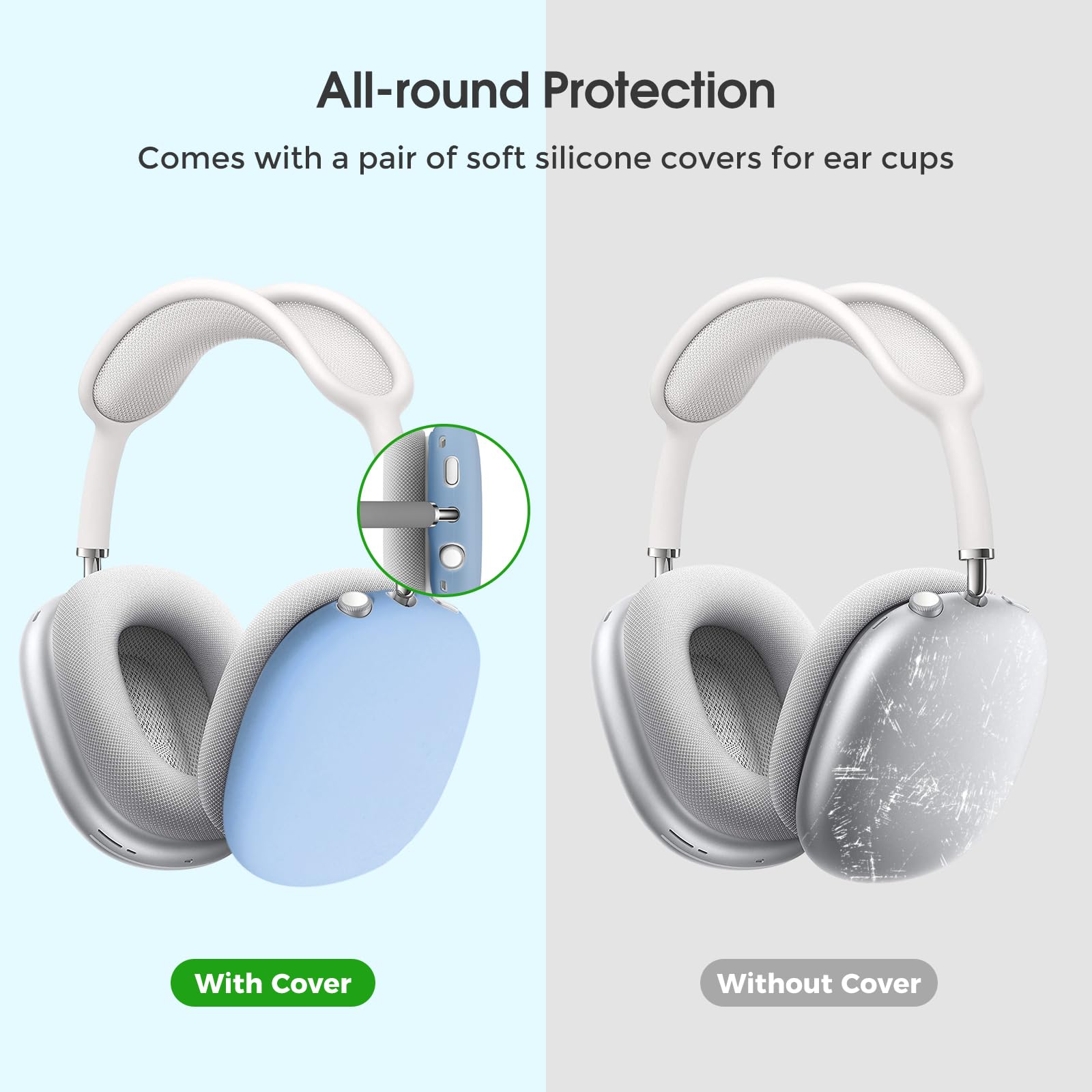 ProCase Hard Shell Travel Case for AirPods Max Headphones - Protective Storage with Mesh Pocket for Accessories | Navy Blue | Perfect for Travel, Commuting & Daily Storage