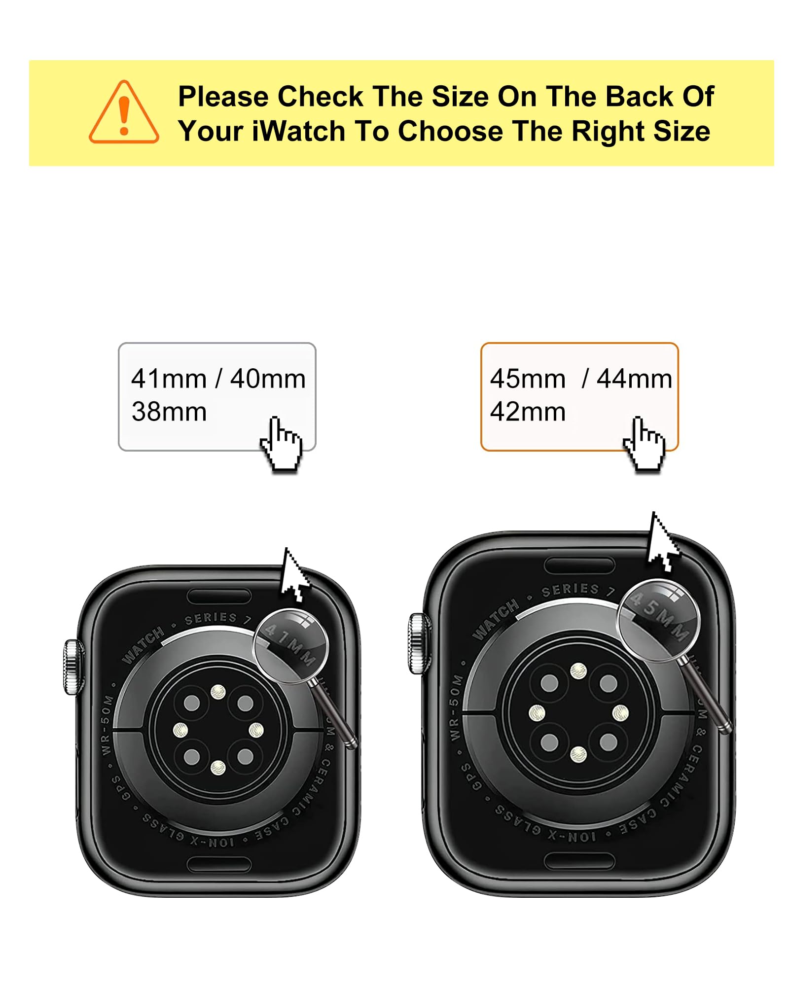 Premium Stainless Steel Apple Watch Band for 38mm 40mm 41mm 42mm 44mm 45mm - Compatible with Series 9/8/7/6/5/4/3/2/1 SE/SE2 - Shiny Metal Watch Strap for Women & Men - Perfect for Workouts, Office & Everyday Wear