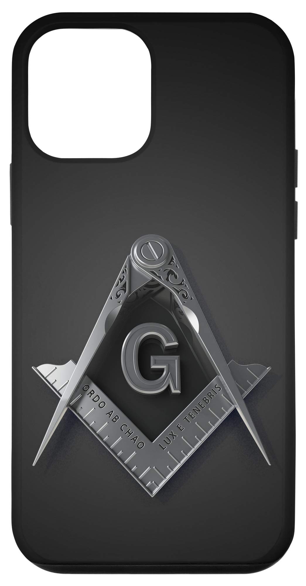 iPhone 12 Mini Masonic Square & Compass Phone Case - Durable Protective Cover with Freemason Symbol - Perfect for Daily Use, Travel & Gifts