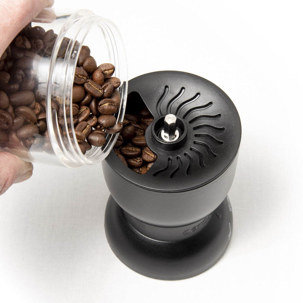 Premium AEROLATTE Manual Coffee Grinder - Portable Hand Crank Burr Mill for Espresso, French Press & Pour Over - Perfect for Camping, Travel & Home Brewing