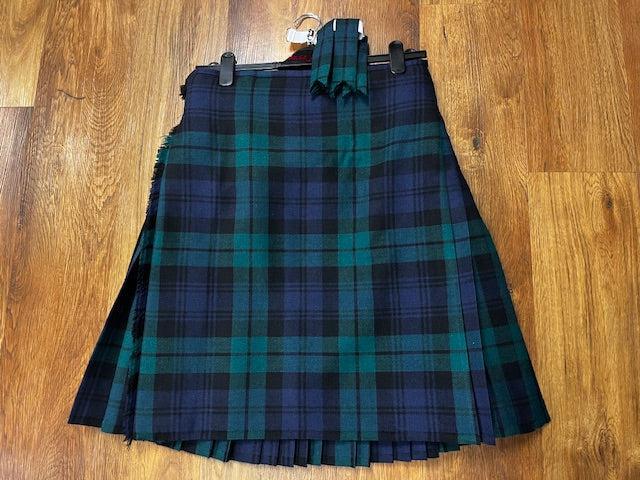 Black Watch Strome 8 Yard Kilt - 35W x 24L - Premium Scottish Tartan Skirt for Men - Perfect for Weddings, Highland Games & Formal Events