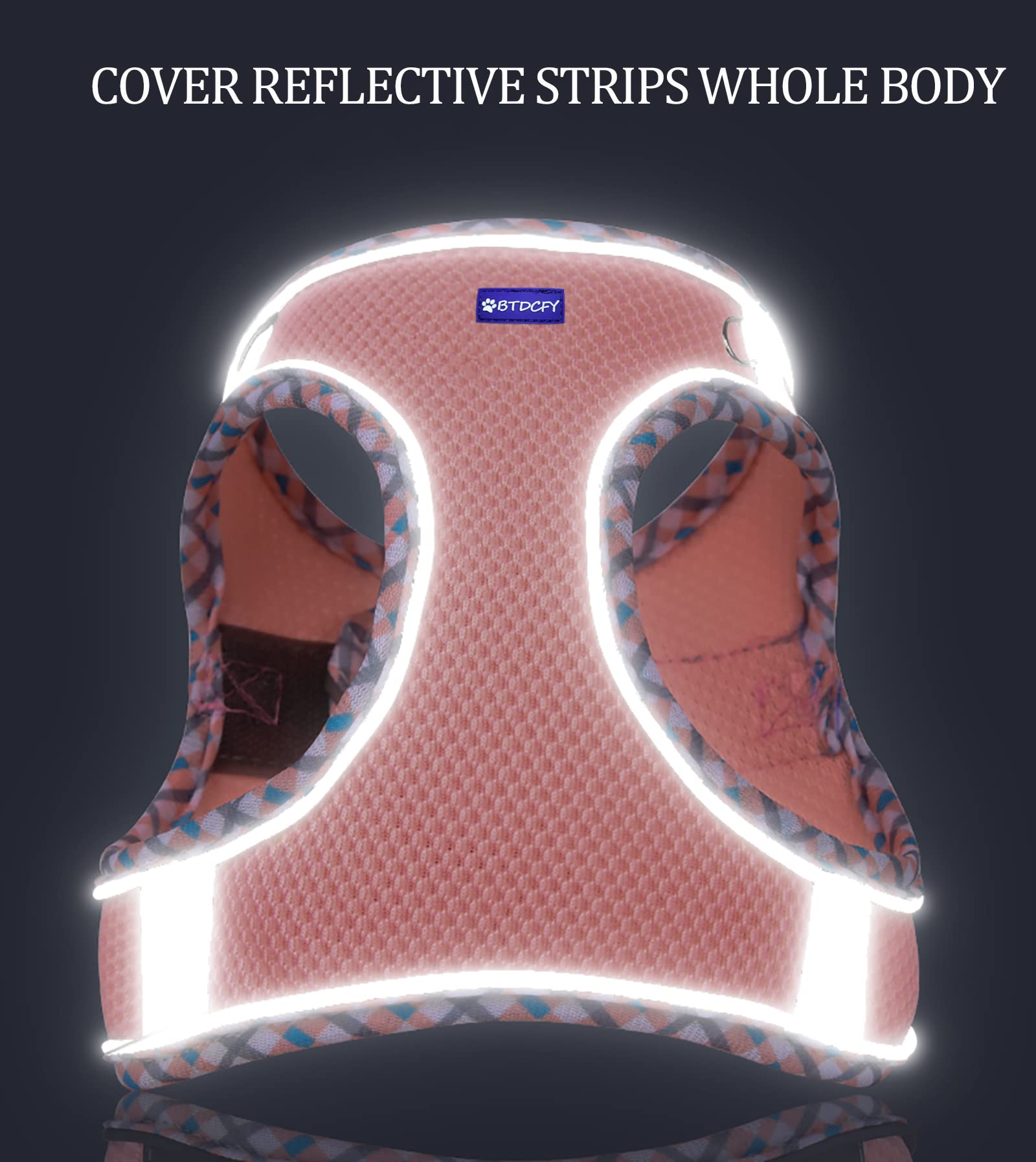 **Breathable Mesh Dog Harness & Leash Set - Escape-Proof, Reflective, No-Choke Vest - Lightweight Step-in Design for Small & Medium Dogs - Perfect for Walking, Hiking & Outdoor Adventures**