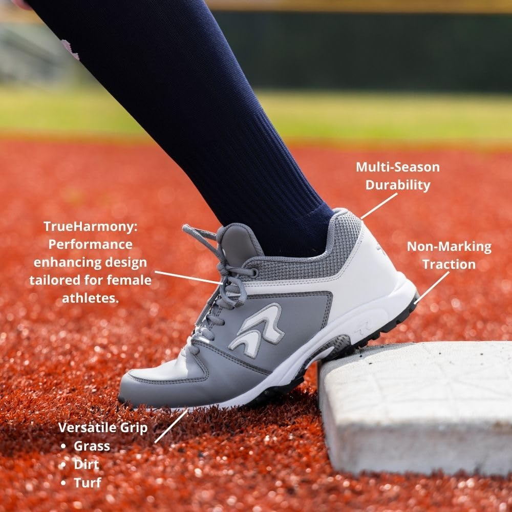 Ringor Flite Softball Turf Shoes for Women - Lightweight & Durable Cleats for Fastpitch & Slowpitch Softball - Sizes 5.5-13 - Perfect for Turf Fields, Training & Games