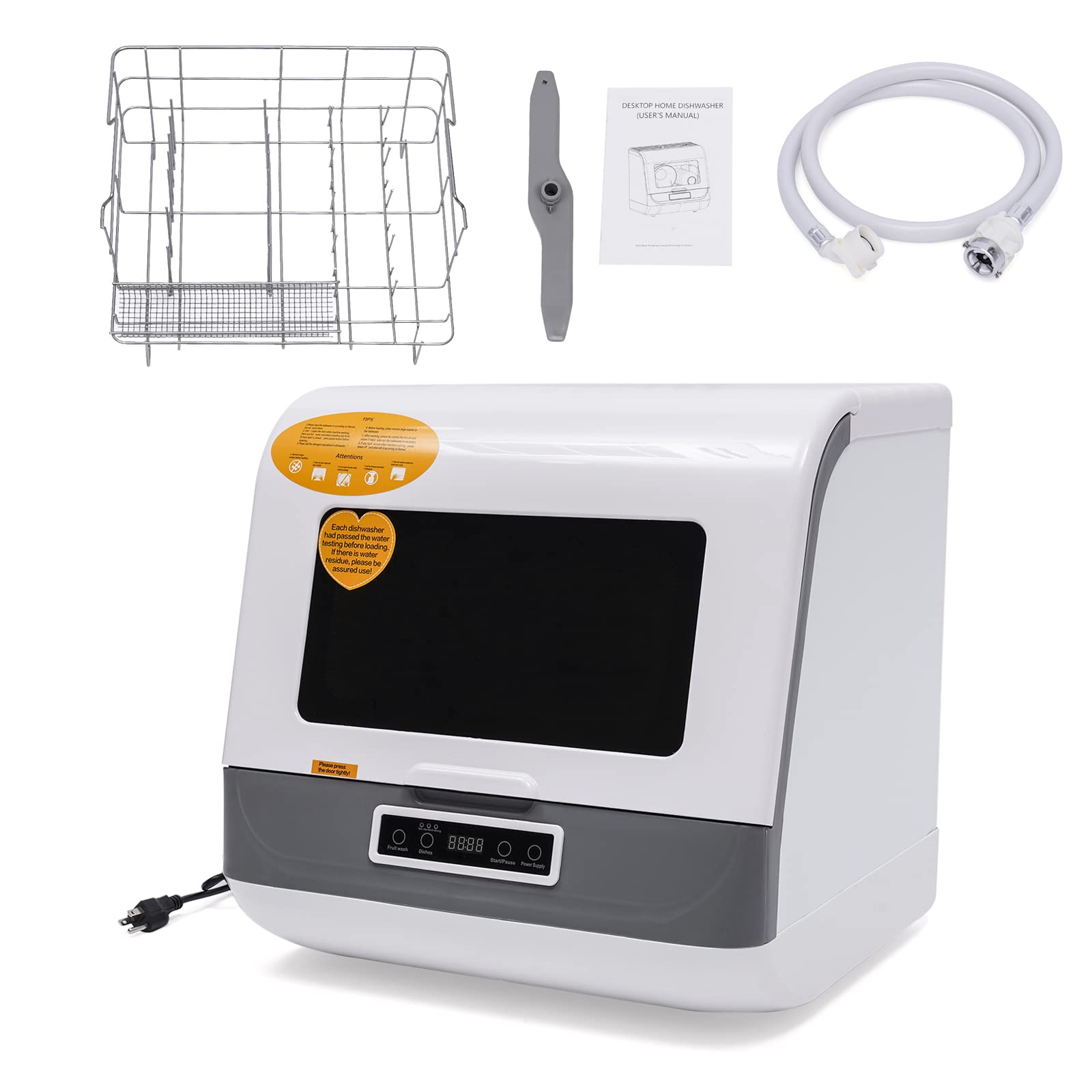 Portable Countertop Dishwasher with 4 Washing Programs & Air-Dry Function | Compact Automatic Dishwasher with Deep Heating Cleaning for Small Apartments, Dorms, RVs & Camping (Style3) - Perfect for Kitchen, Studio & Tiny Homes
