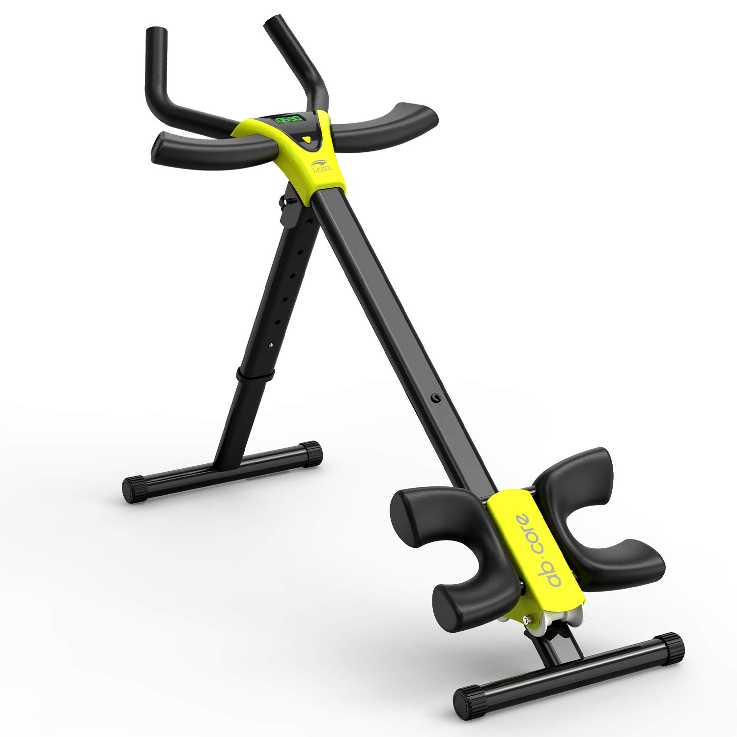 Leikefitness Adjustable Ab Trainer Machine - Core Toner for Waist, Thighs & Buttocks - LCD Monitor - Full Body Workout Equipment for Home Gym (AB9380) - Perfect for Toning, Shaping & Strengthening Core Muscles