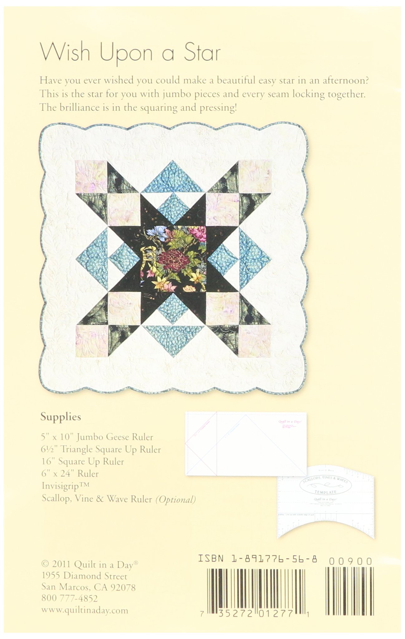 Eleanor Burns Signature Quilt Pattern - Wish Upon a Star DIY Quilting Kit | Easy One-Day Quilt Project for Beginners | Perfect for Home Decor, Baby Gifts & Cozy Bedroom Accents