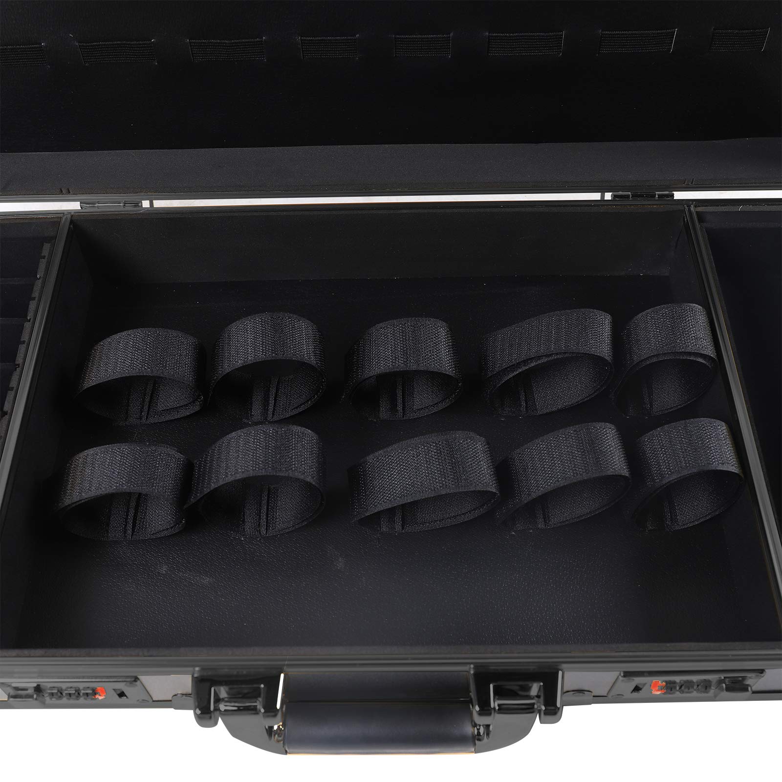 Professional Barber Case - Portable Stylist Tool Organizer with Handle & Numlock for Clippers, Trimmers, Scissors & Combs - Travel Salon Storage Box (Black) - Perfect for Mobile Barbers & Salon Professionals On-The-Go
