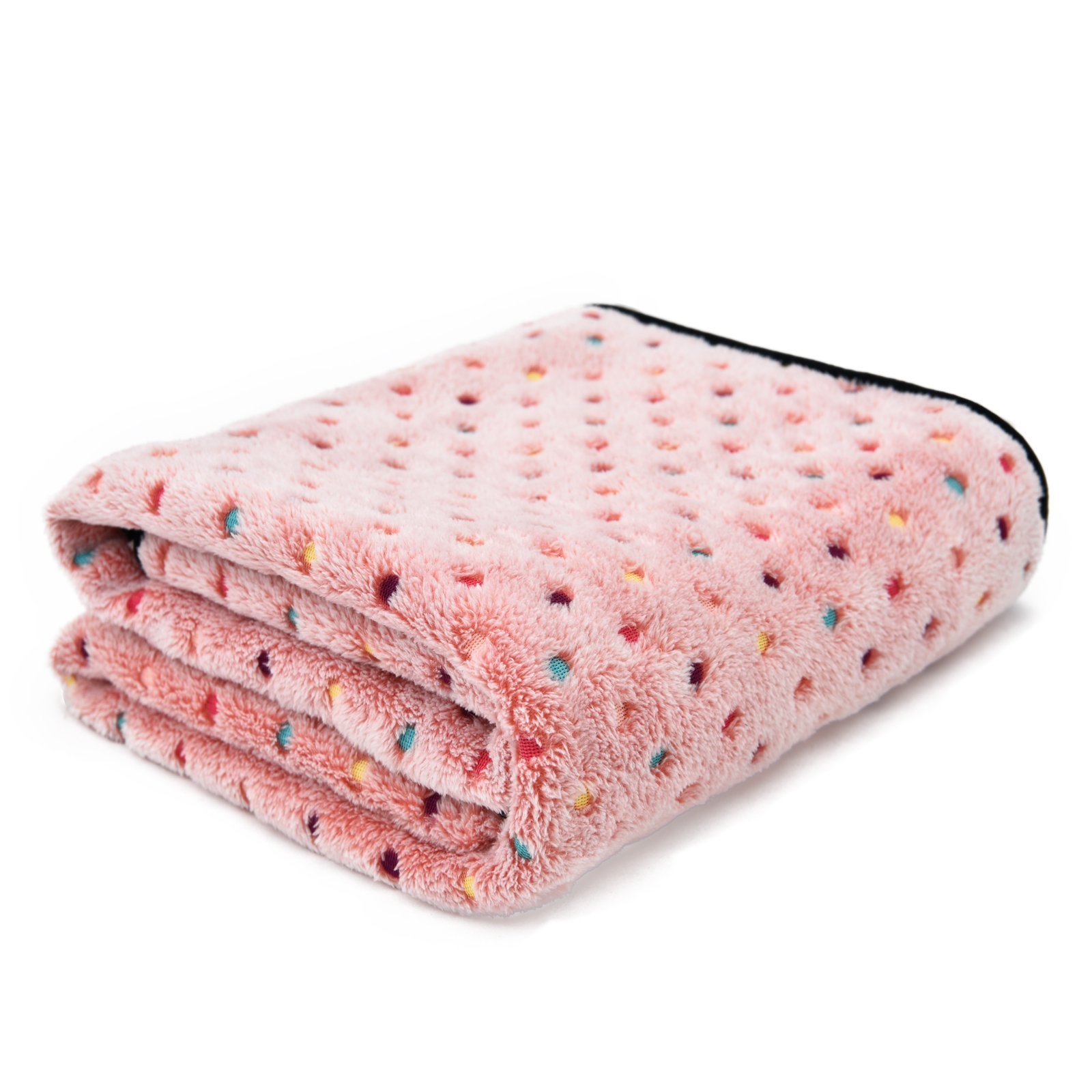 Soft Fleece Pet Blanket for Dogs & Cats - Washable Large Pink Blanket for Couch, Bed & Travel - Cozy Dog Blanket for Winter & Home Decor