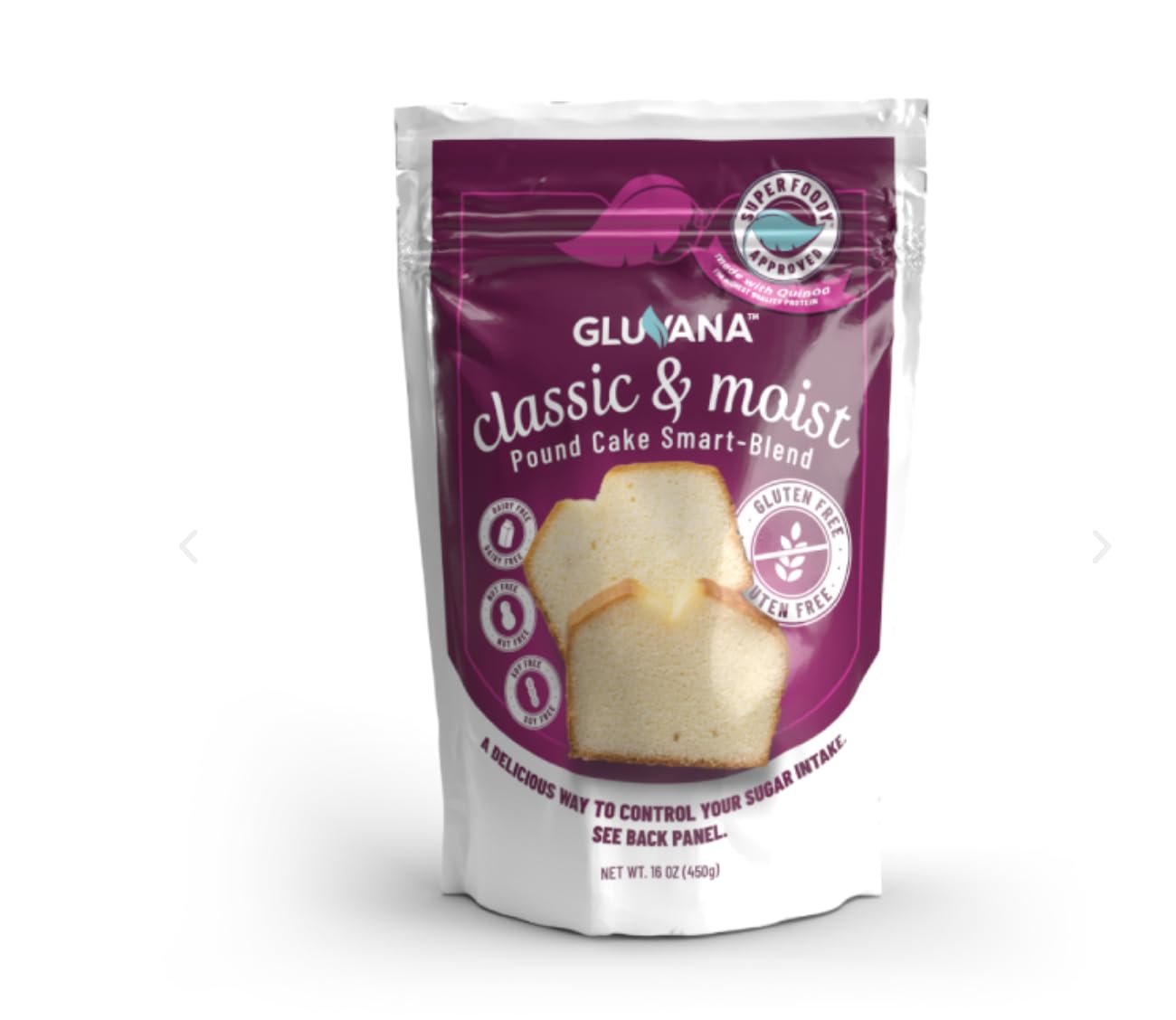 Gluten Free Classic Pound Cake Mix - Gluvana SmartBlend Moist & Fluffy (16 oz, 1 Pack) | Perfect for Baking, Desserts & Special Occasions