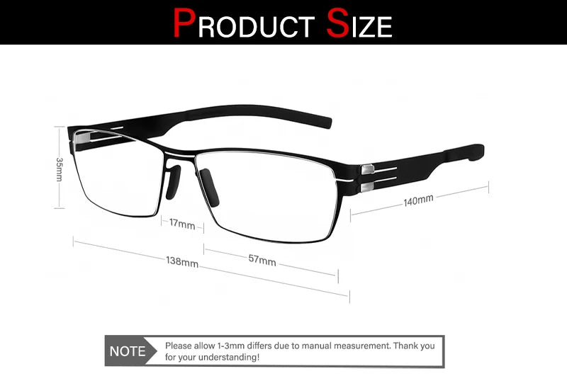 Aimee Women's Full Rim Square Screwless Steel Eyeglasses Frame 5083 - Lightweight & Durable Glasses for Work, Reading & Fashion