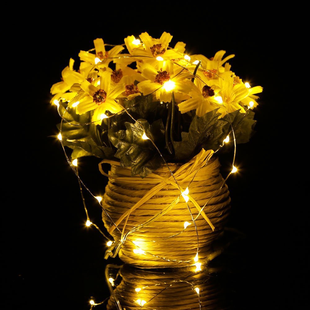 Dimmable 165Ft 500 LEDs Silver Wire Starry String Lights with Remote Control - Warm White Christmas Lights for Holiday, Wedding, Party & Home Decoration - Perfect for Indoor/Outdoor Seasonal Decor