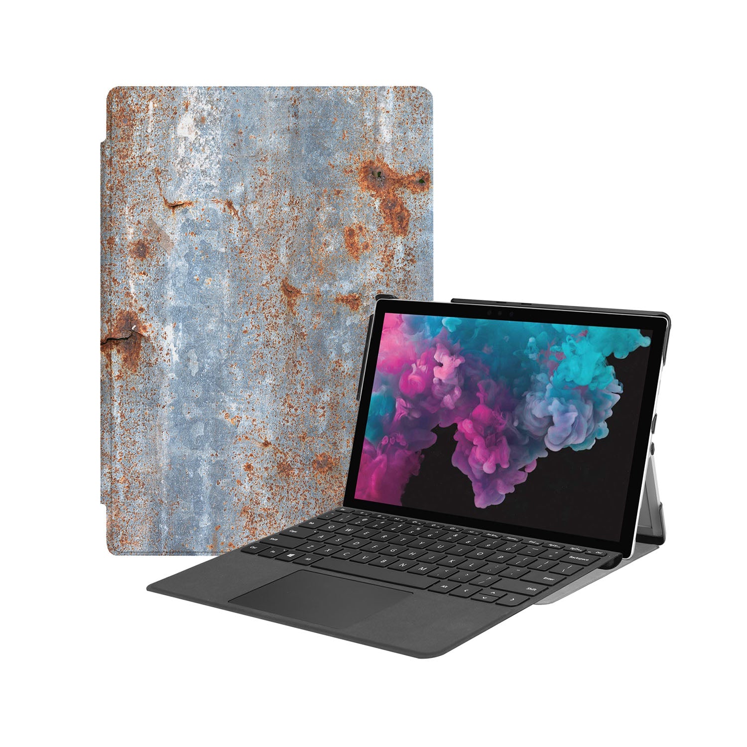 Microsoft Surface Case - Premium Rusted Metal Protective Cover for Microsoft Surface Pro/Go/Laptop | Durable & Stylish for Work, Travel & School