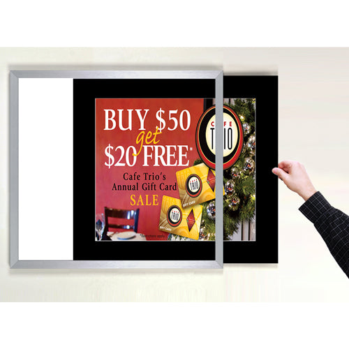 20x24 Euro Style Slide-In Picture Frame with 3 Wide Matboard - Premium Designer Poster Frame for Wall Art, Photos & Prints - Perfect for Living Room, Bedroom & Office Decor