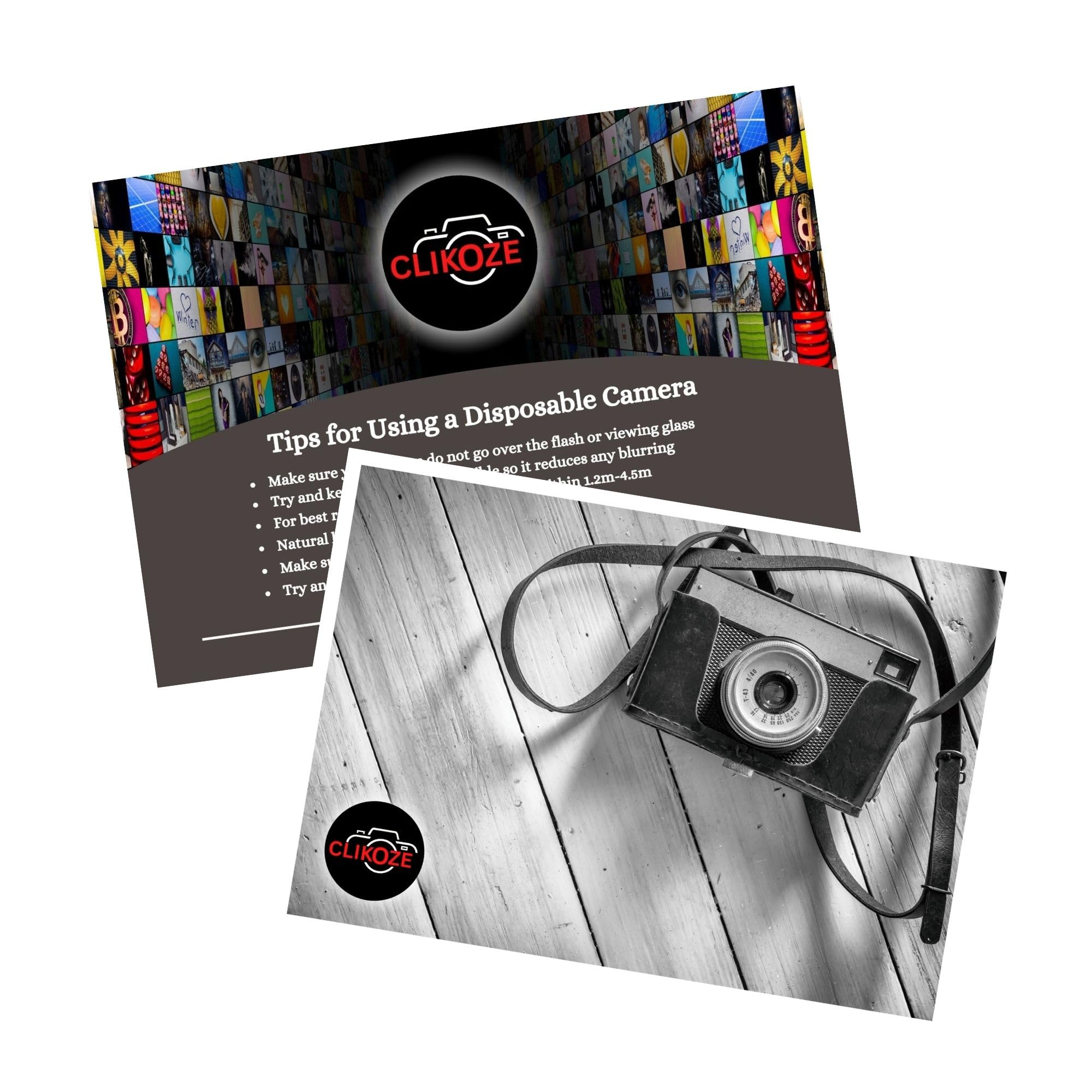 AgfaPhoto LeBox Disposable Camera 6-Pack - 27 Exposures Single-Use Film Cameras with Photography Tips Card | Perfect for Weddings, Parties, Travel & Vintage Photography