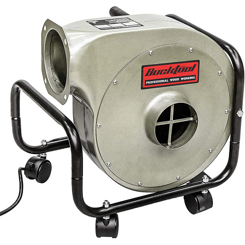BUCKTOOL 1HP 6.5AMP Wall Mount Dust Collector - Powerful Workshop Air Filtration System for Woodworking, Metalworking, and DIY Projects