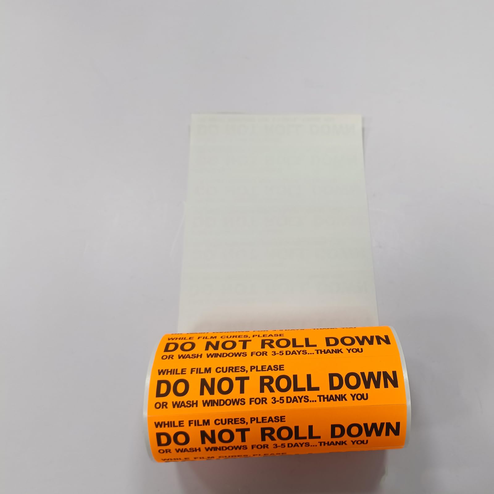 300Pcs Orange Vinyl Wrap Warning Stickers - Car Window Tint Tools for Auto Detailing & Paint Protection | Prevent Rolling Down Windows During Installation