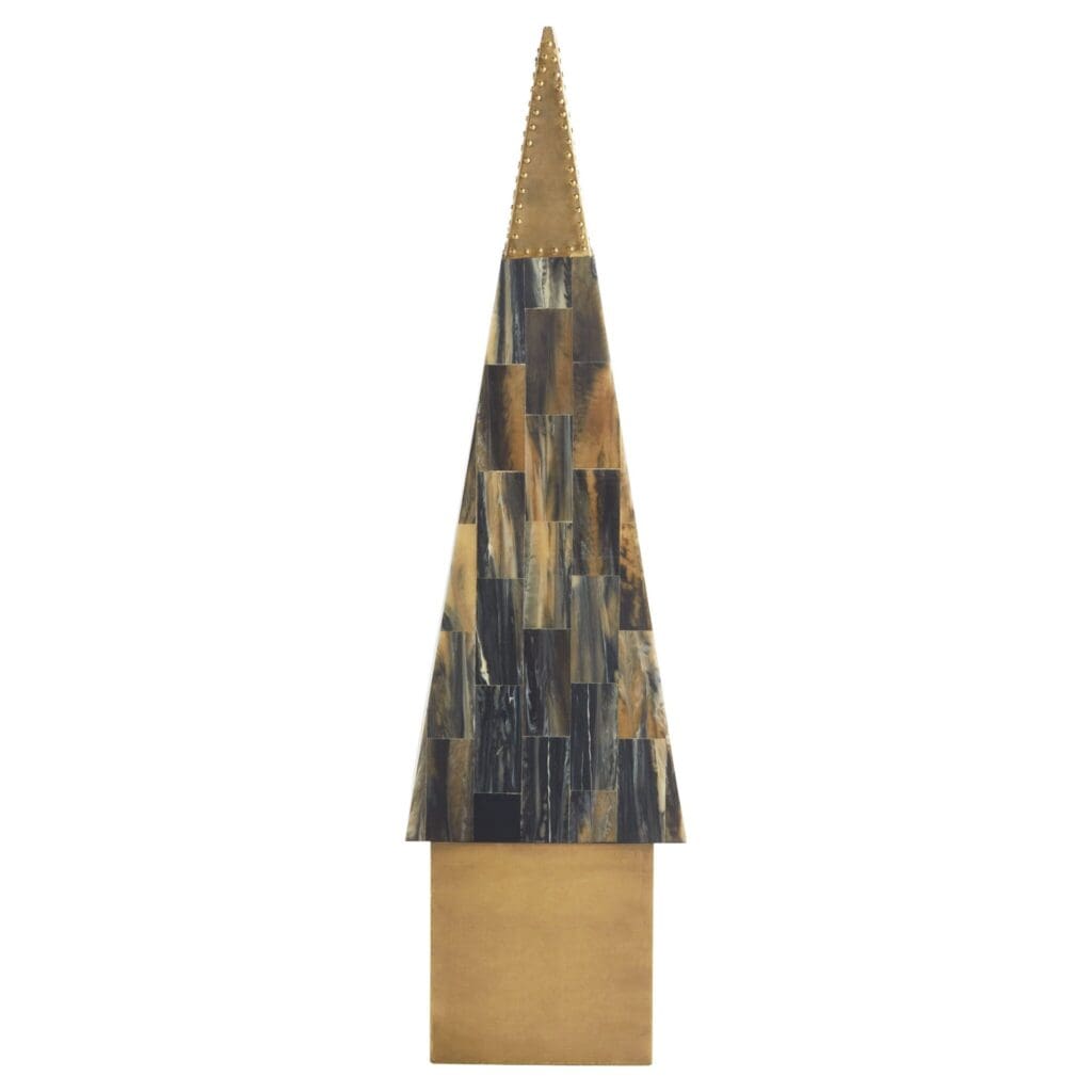 Cyan Design 11533 Cairo Spire Antique Brass Large Decorative Obelisk - Perfect for Home Decor, Shelf Styling, and Office Accents