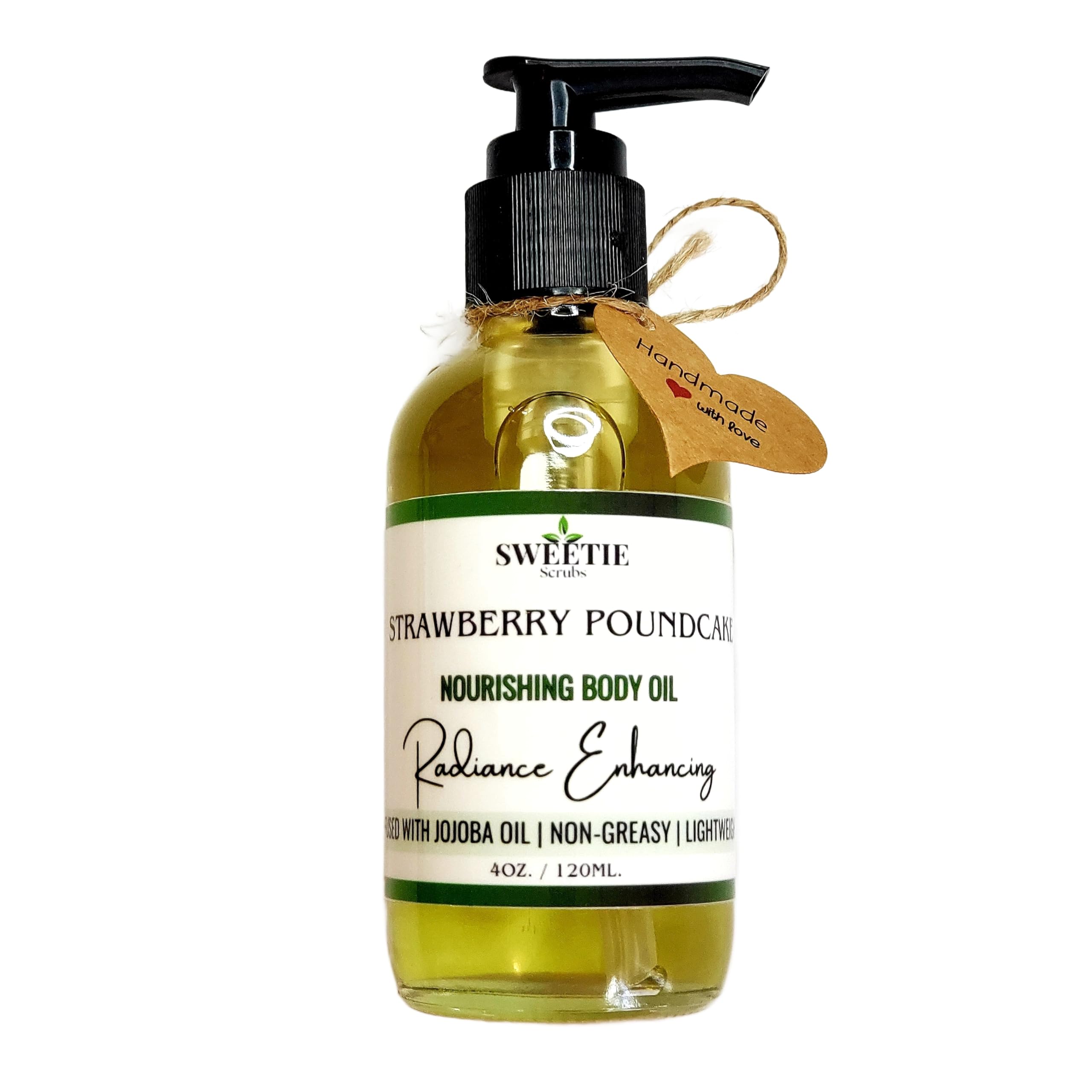 Strawberry Poundcake Nourishing Body Oil - Hydrating & Moisturizing Dry Skin Treatment | After Shower Massage Oil for Relaxation | Perfect for Spa Days, Self-Care Routines & Romantic Evenings