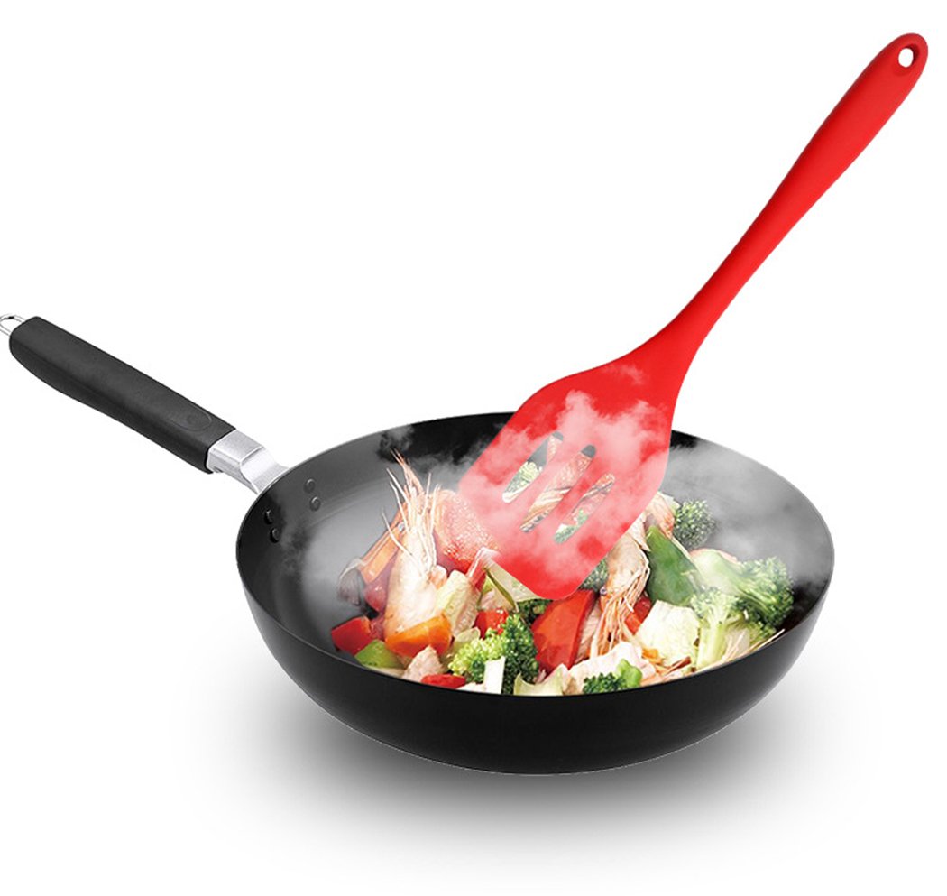 5-Piece Silicone Kitchen Utensil Set - Heat-Resistant Spatula, Brush & Cooking Tools - Non-Stick, Dishwasher Safe - Perfect for Baking, Frying & Everyday Cooking (Red)