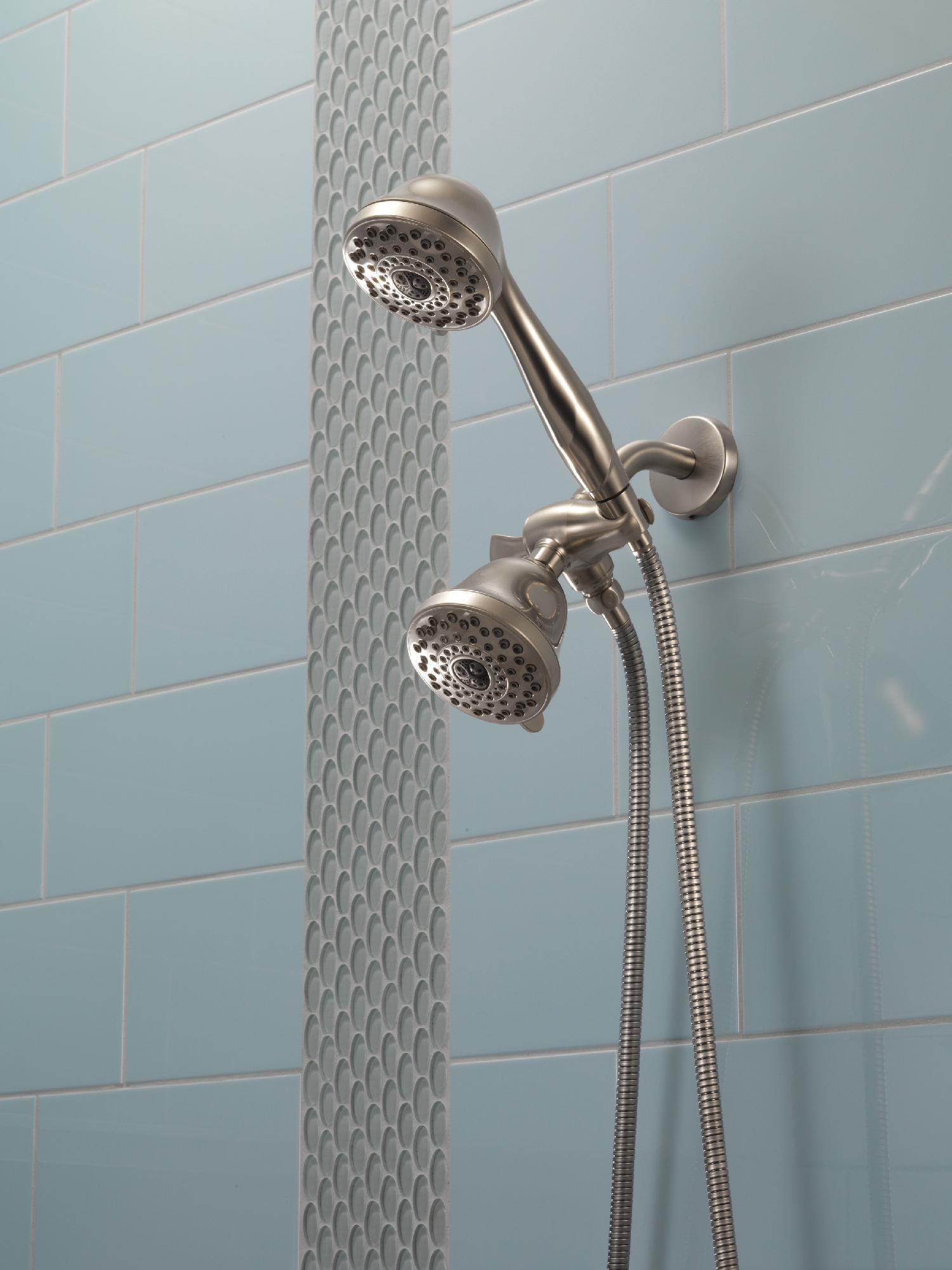 Delta 7-Setting Stainless Steel Hand Shower with Hose - High Pressure Showerhead for Bathroom, Spa & Relaxation (Model 59426 SS PK) - Perfect for Massage, Rinsing & Pet Bathing