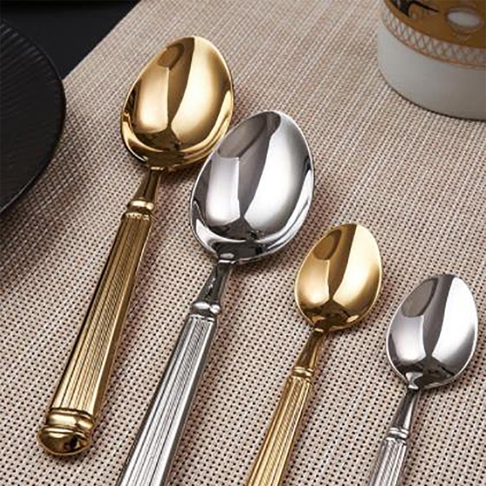 32-Piece Stainless Steel Silverware Set for 8 - Heavy Duty Flatware Cutlery Set with Steak Knives, Forks & Spoons - Dishwasher Safe Wedding & Housewarming Gift Set - Perfect for Dinner Parties, Family Gatherings & Everyday Dining